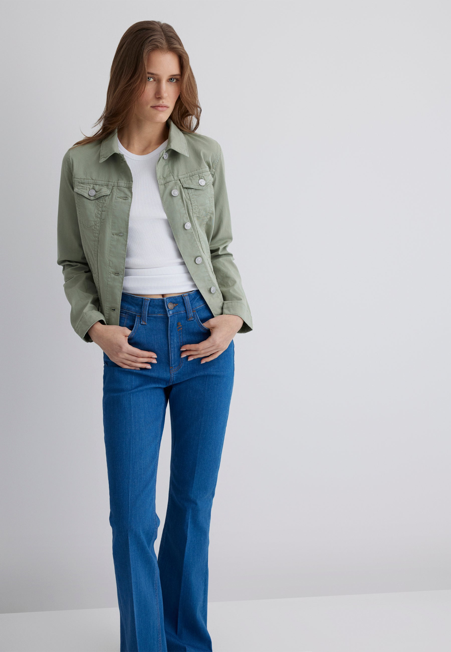 Daisy in Lily Pad Twill Jackets Mavi