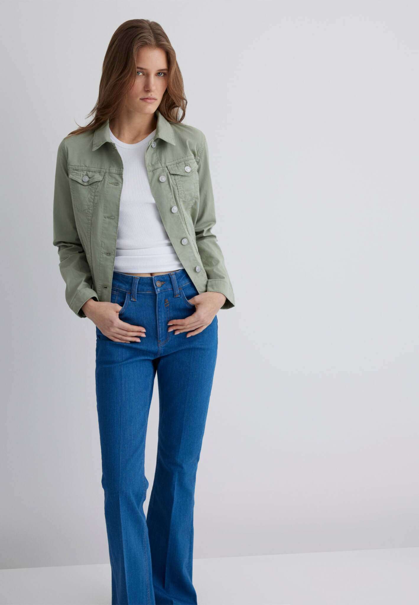 Daisy in Lily Pad Twill Jackets Mavi