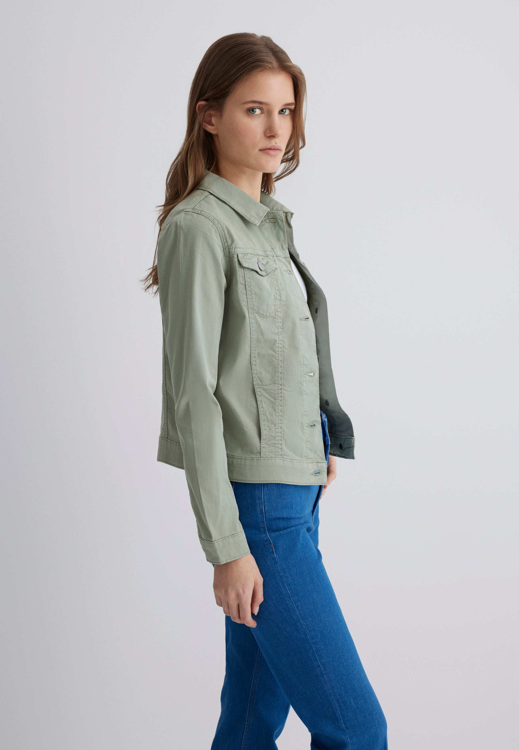 Daisy in Lily Pad Twill Jackets Mavi