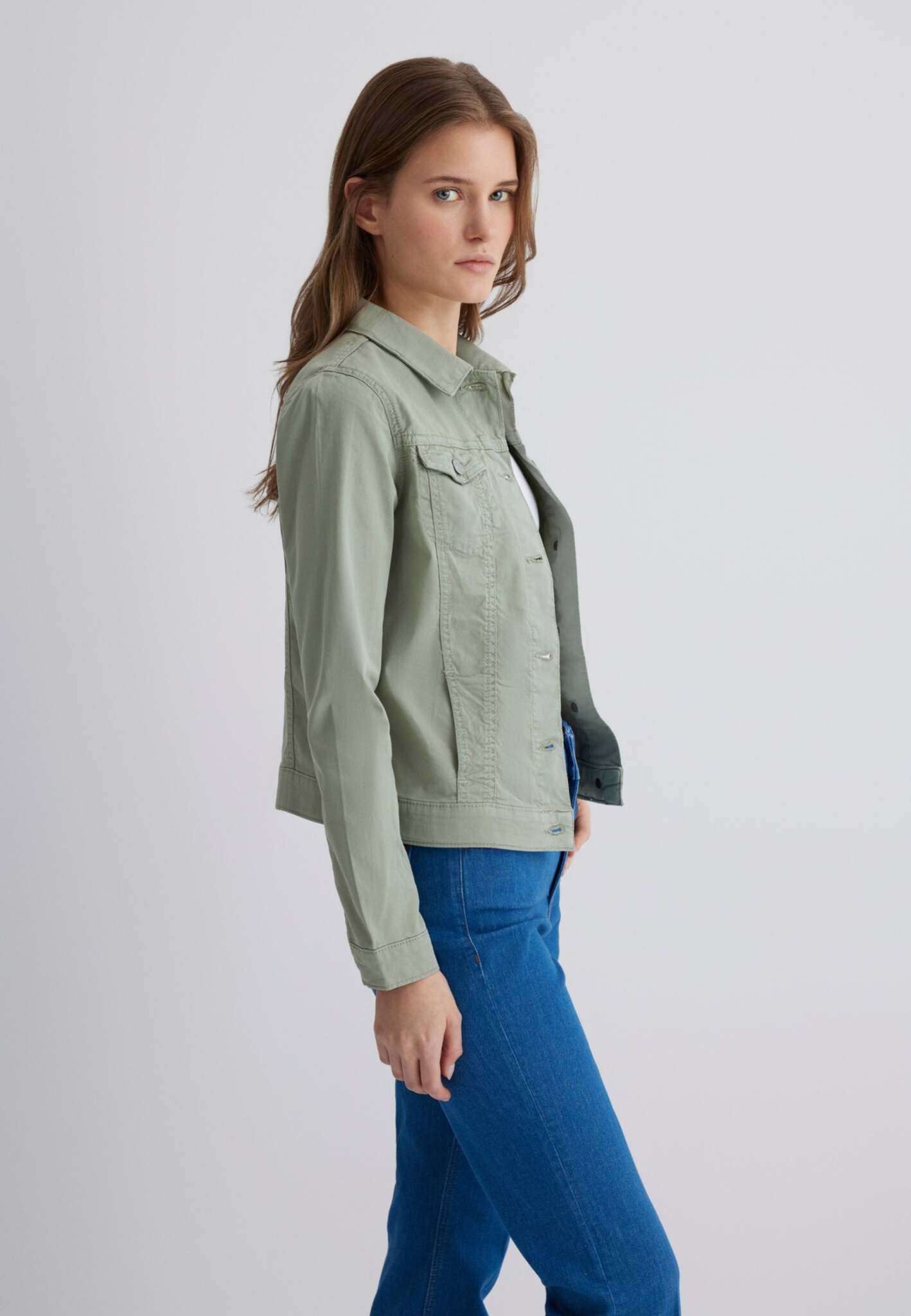 Daisy in Lily Pad Twill Jackets Mavi