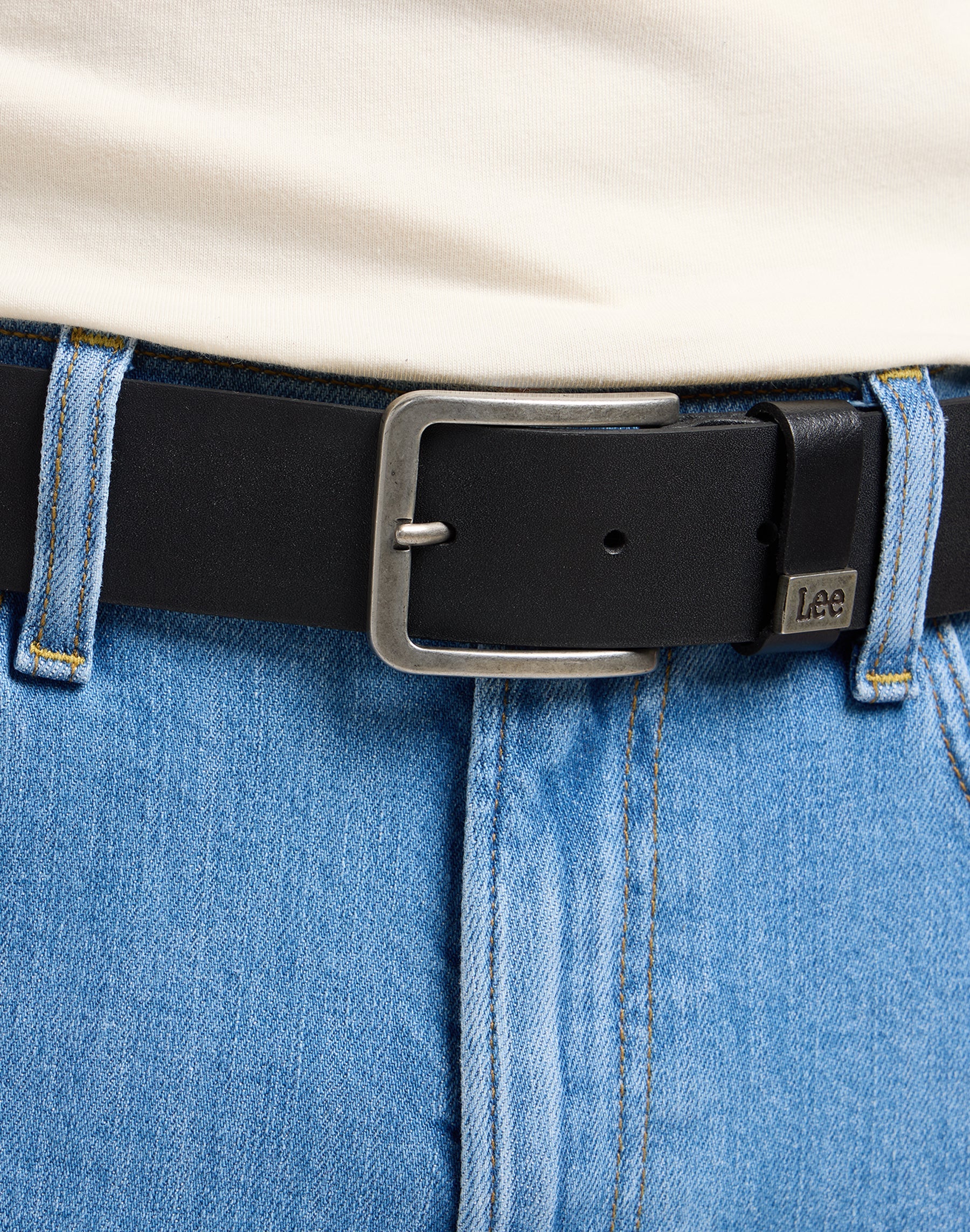 Small Logo Belt in Black Belt Lee