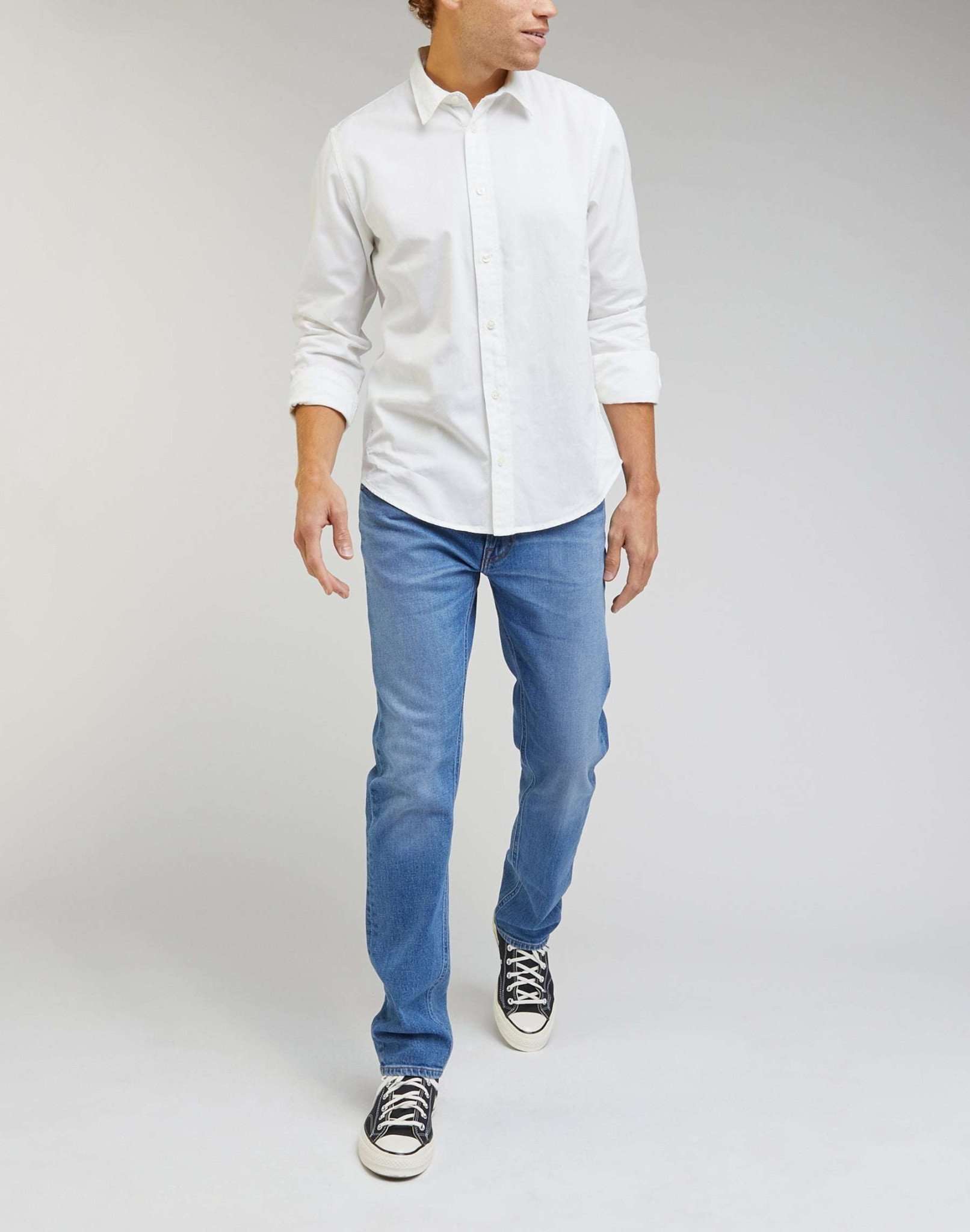Patch Shirt in Bright White Shirts Lee