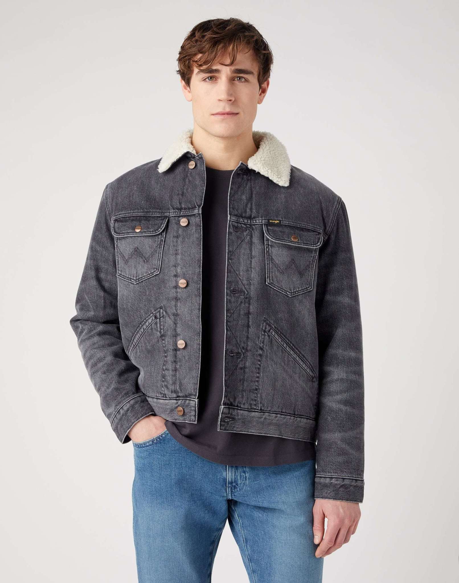 124MJ Sherpa in Trouble Maker Jackets Wrangler