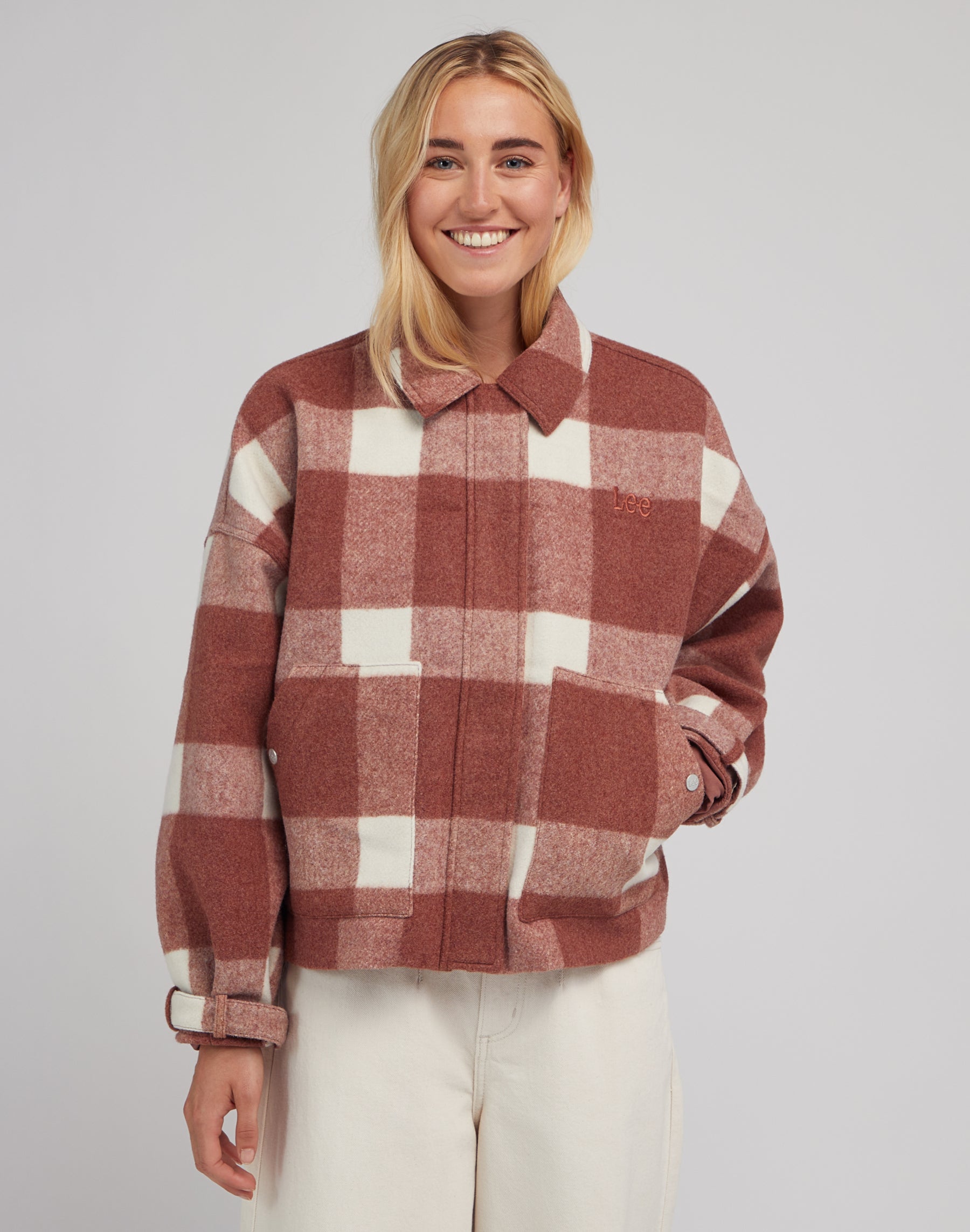 Wool Jacket in Ruby Cocoa Jackets Lee