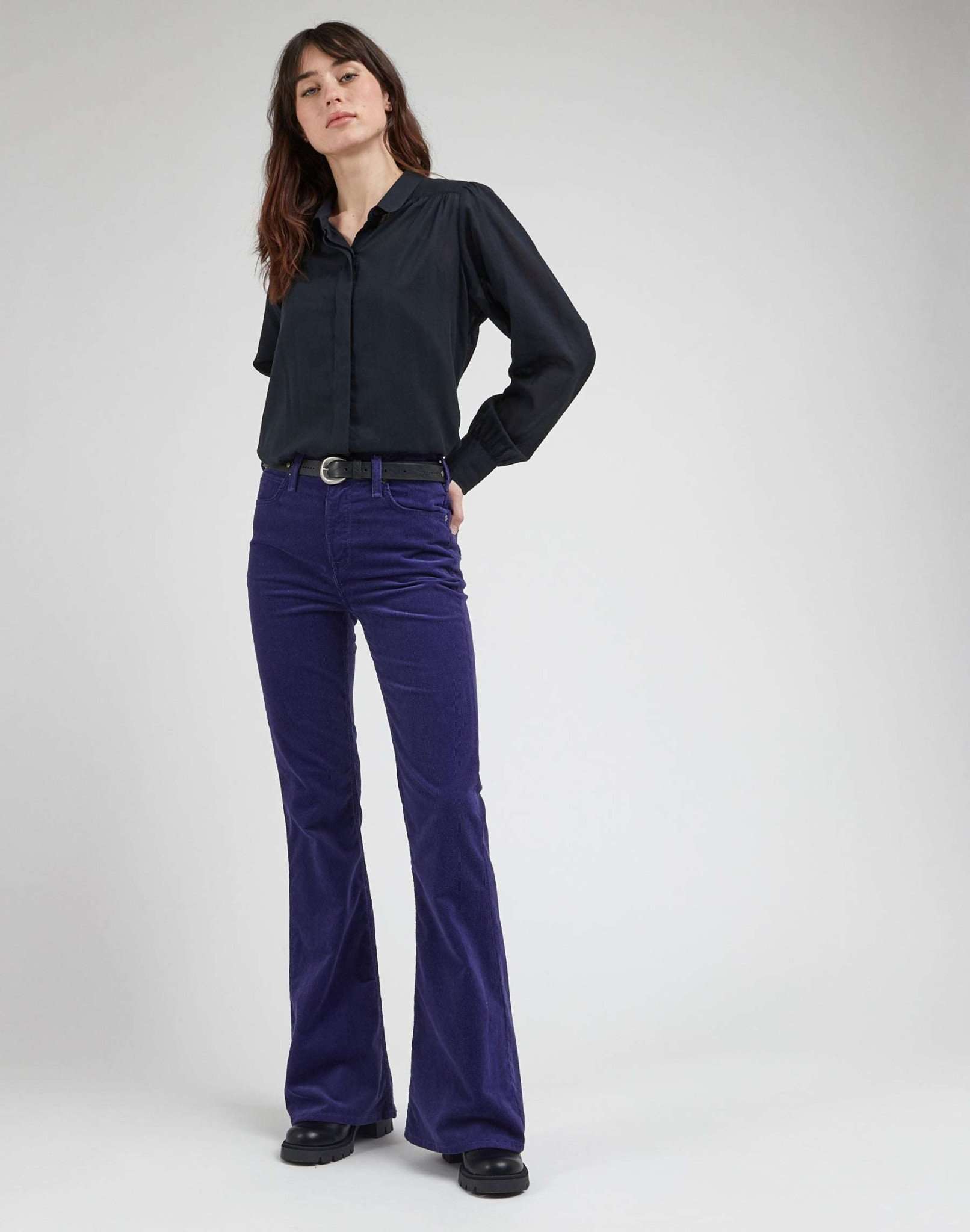 Breese in blueberry pants Lee