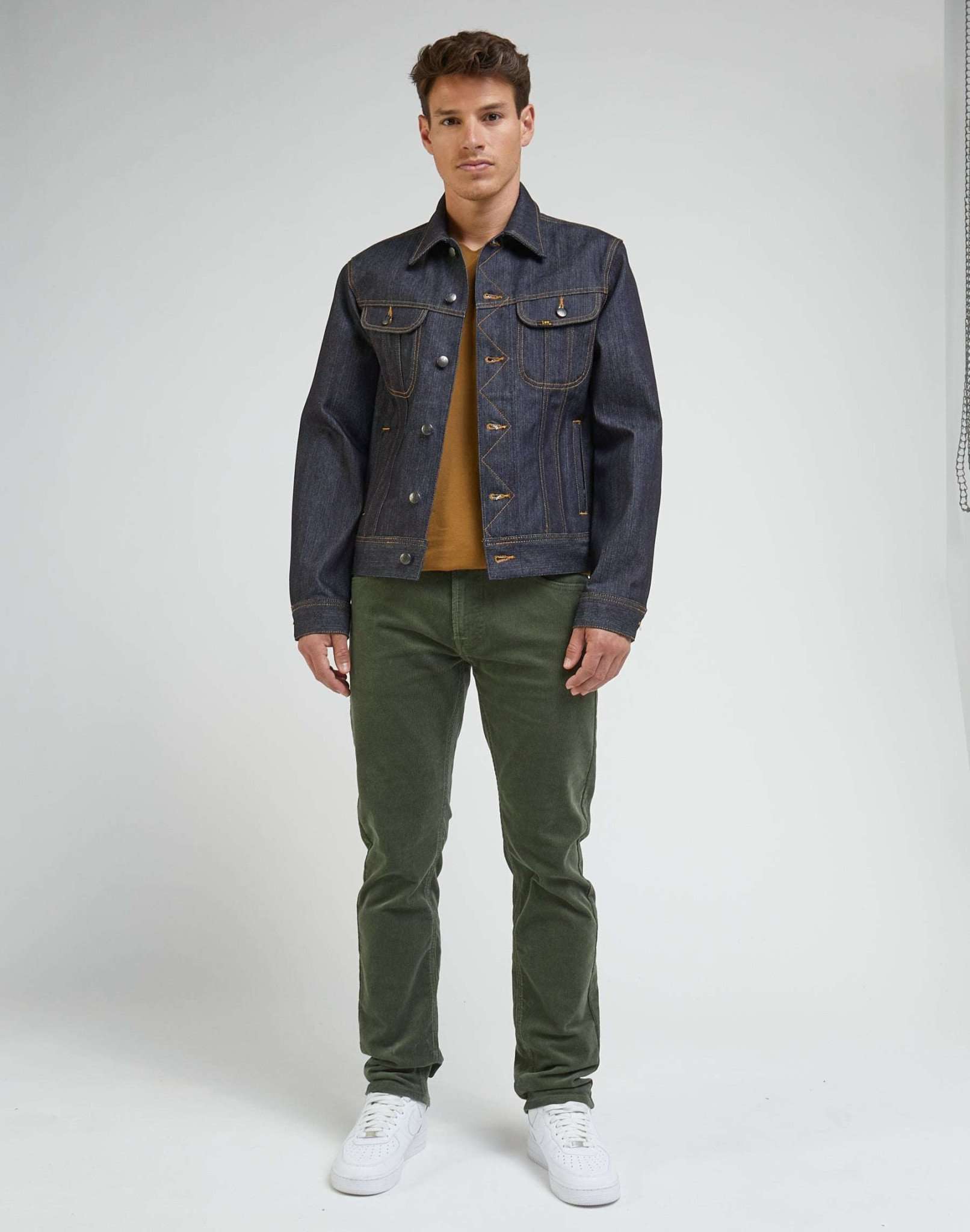 Daren Zip Fly in Olive Grove Pants Lee