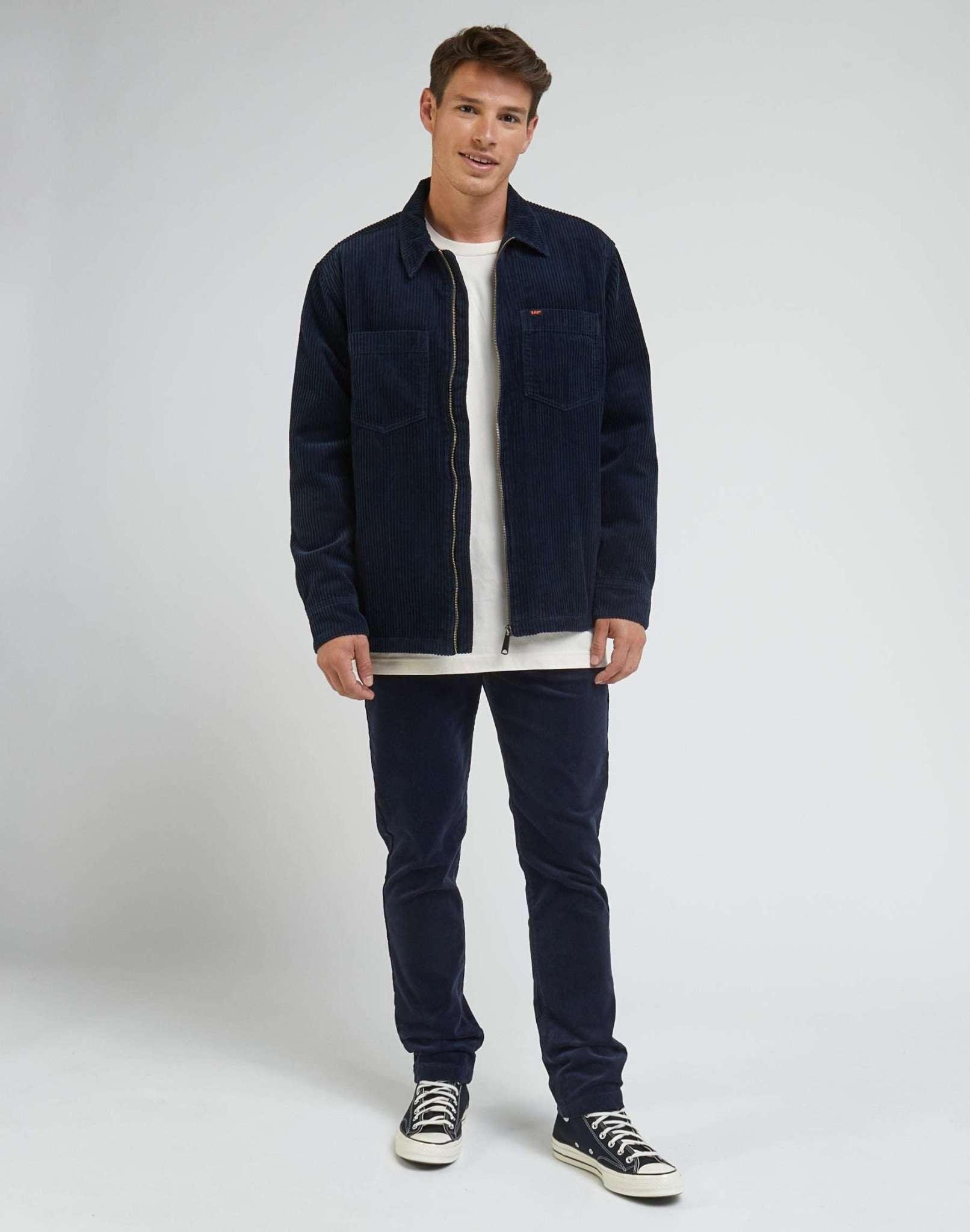 Slim Chino Corduroy in Sky Captain Pants Lee