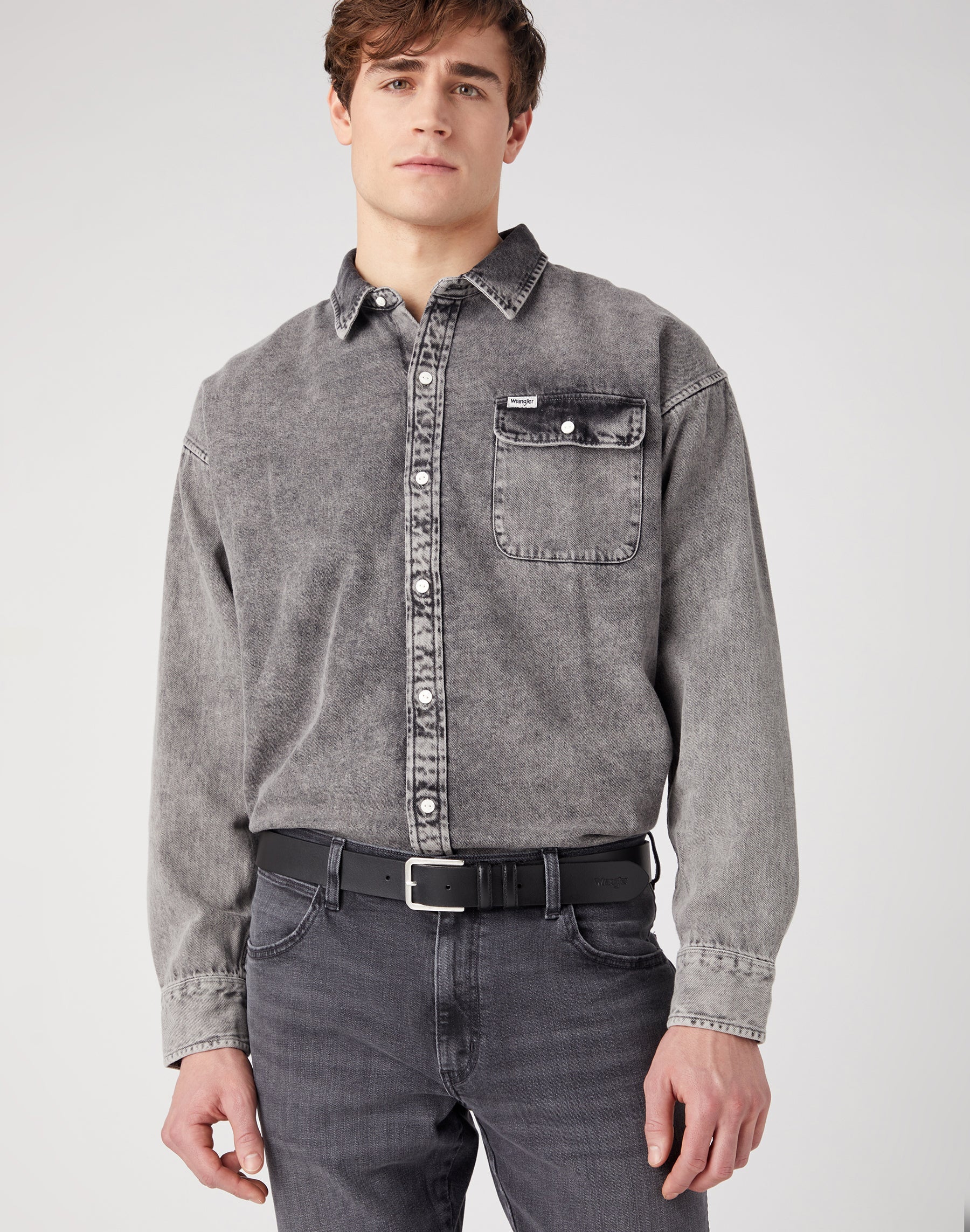 Slim Belt in Black Belt Wrangler