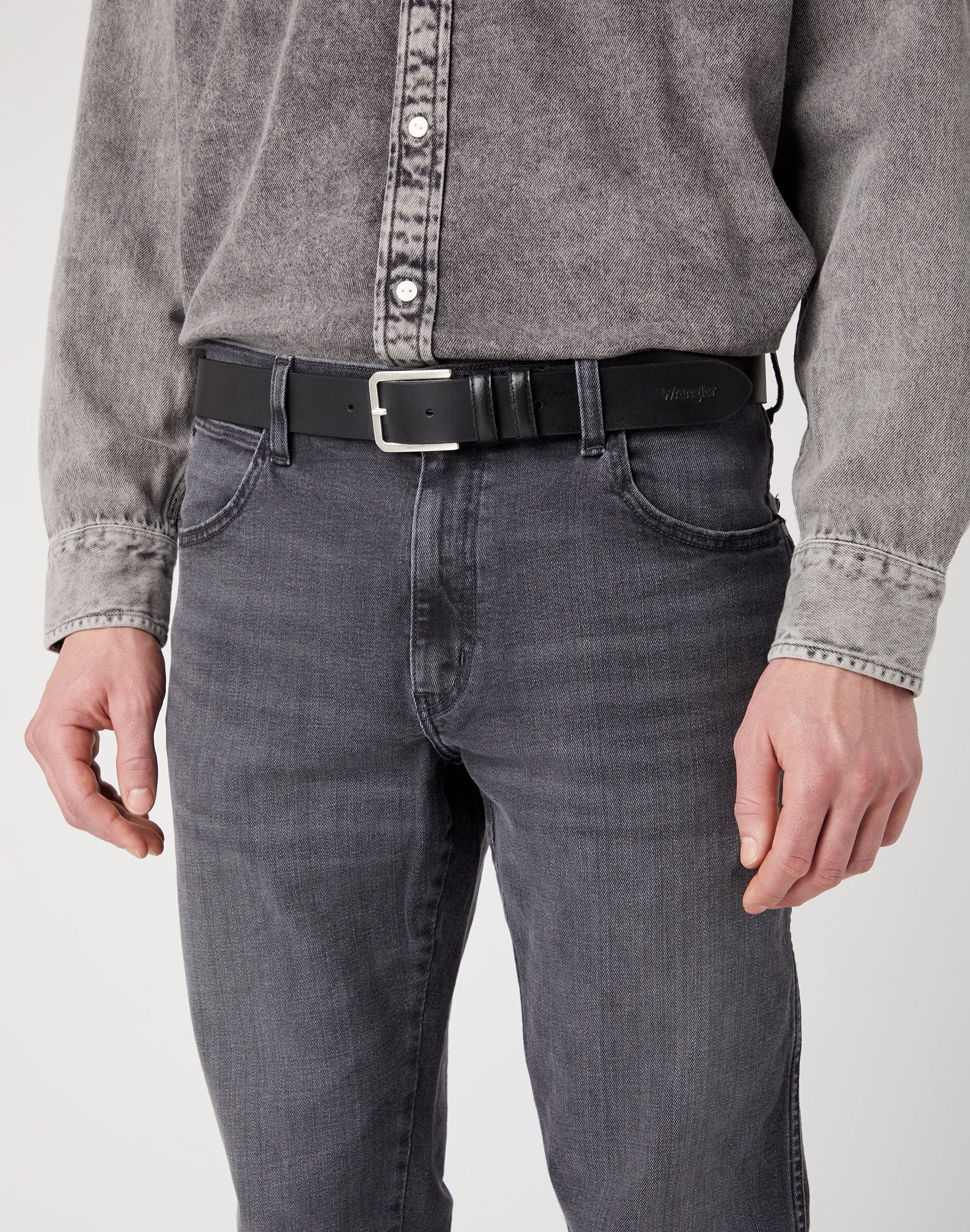 Slim Belt in Black Belt Wrangler