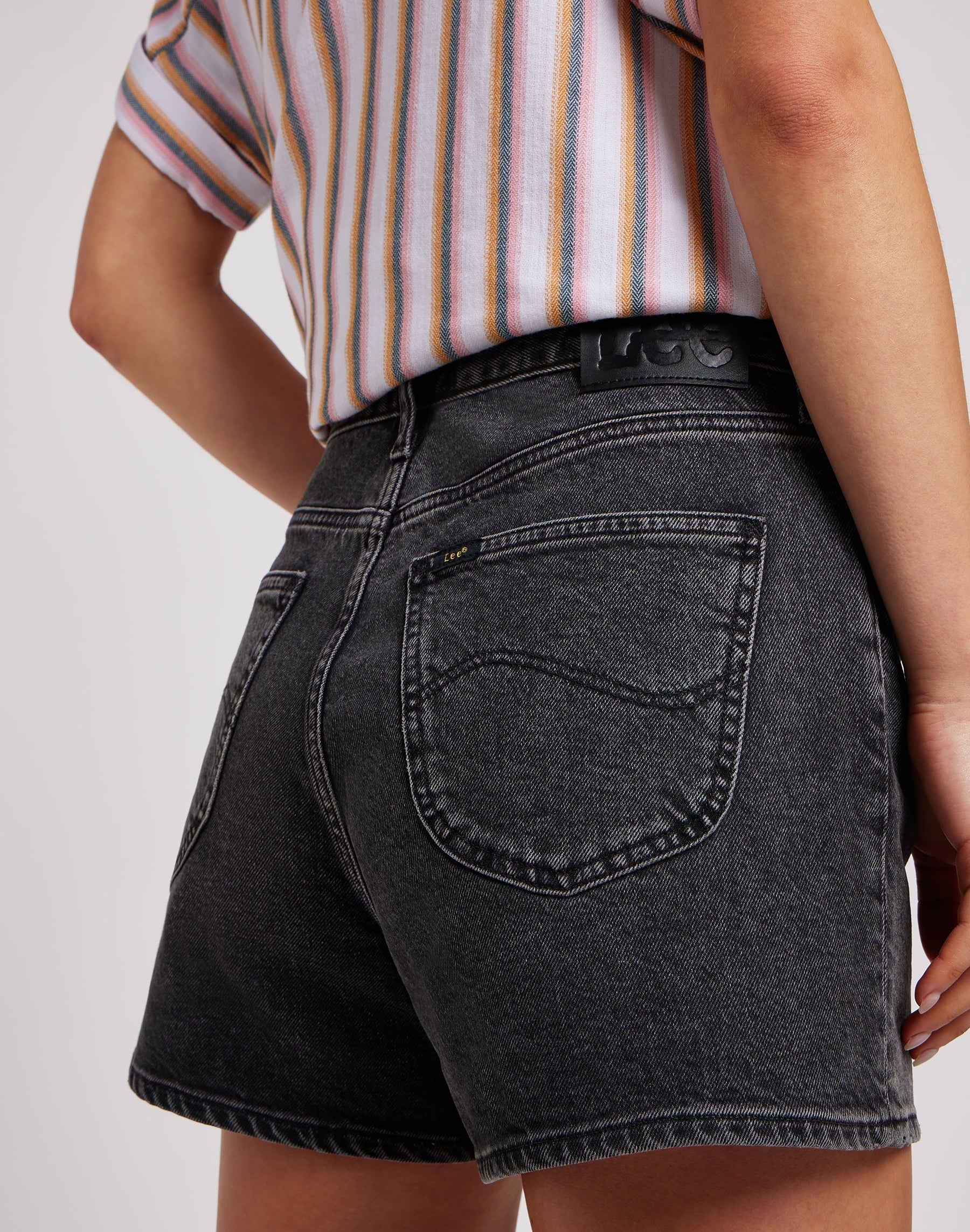 Carol Short in Refined Black denim shorts Lee