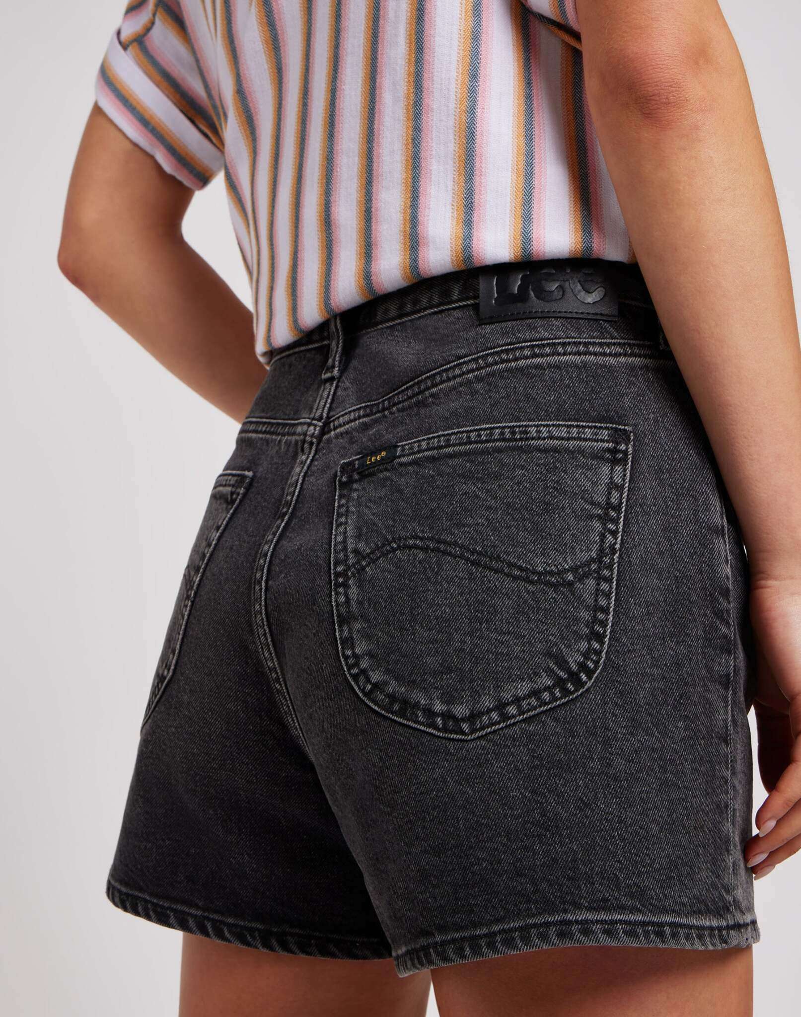 Carol Short in Refined Black denim shorts Lee