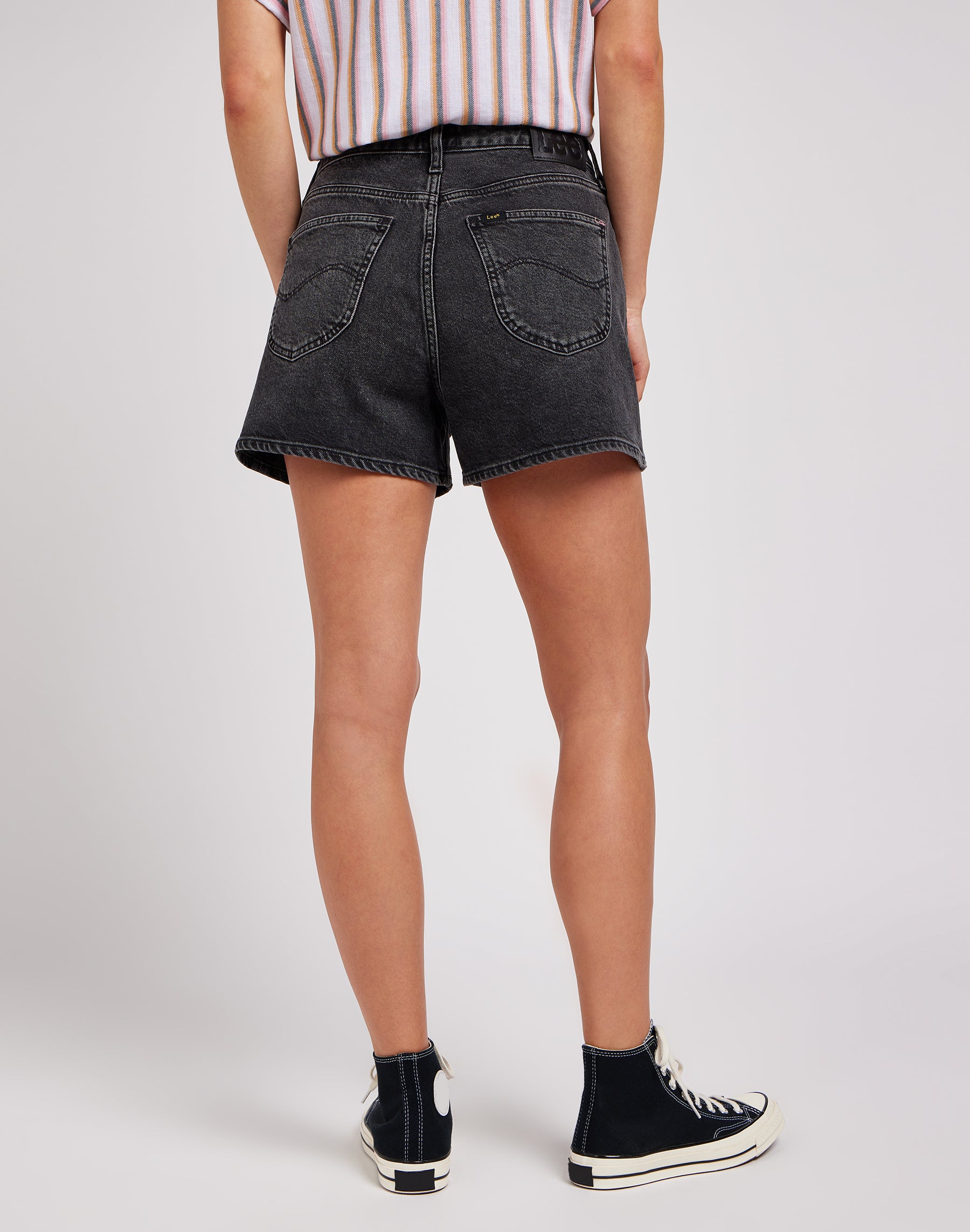 Carol Short in Refined Black denim shorts Lee