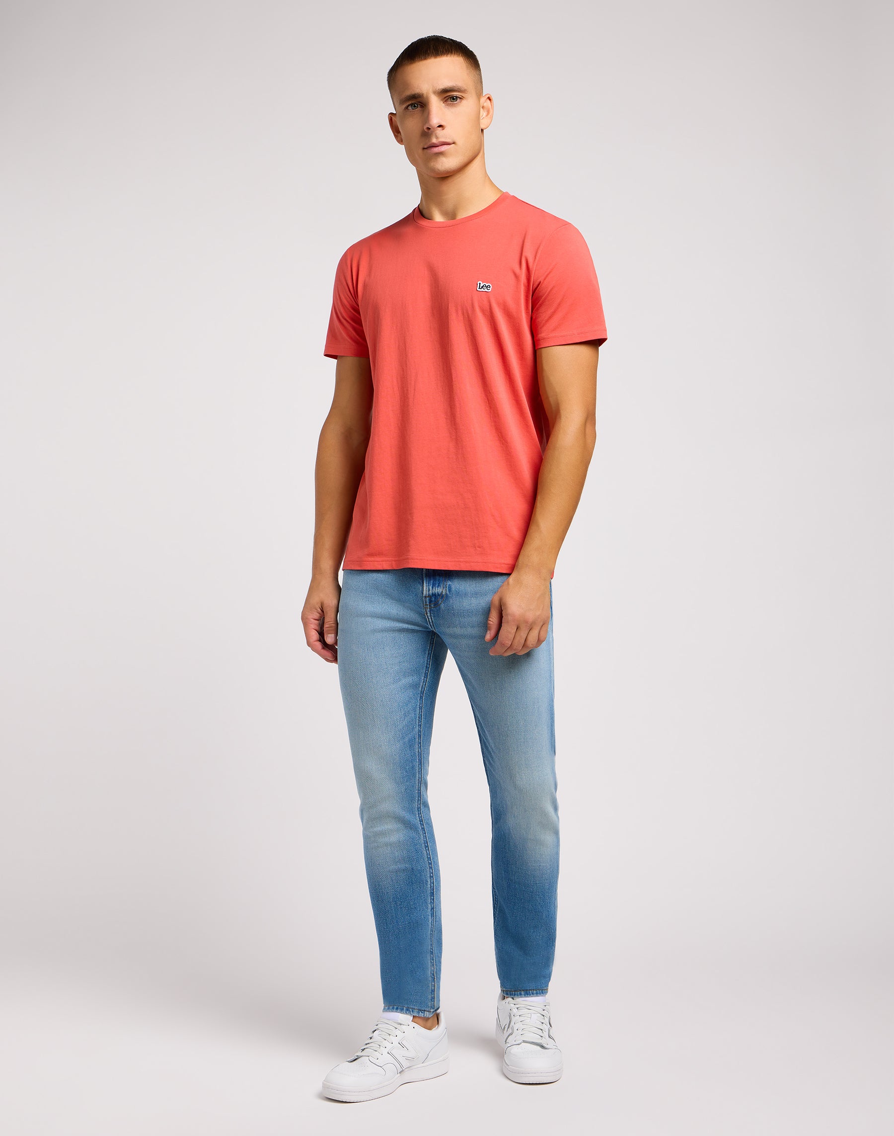 Malone in cold blue jeans Lee