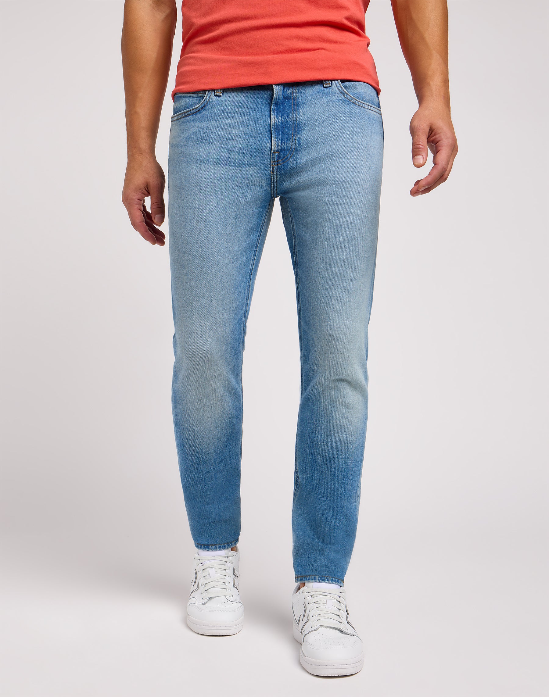 Malone in cold blue jeans Lee