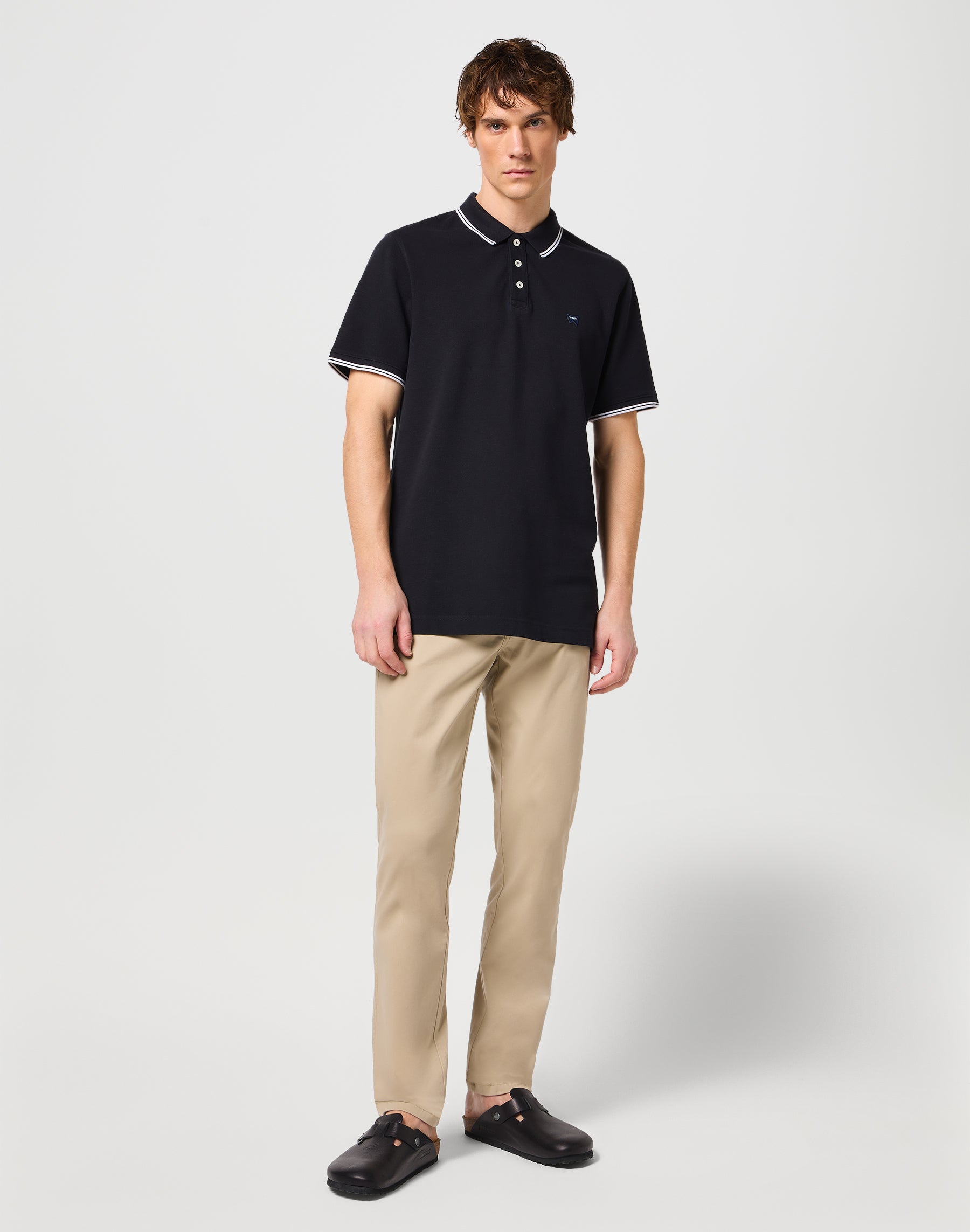 Polo Shirt in Black Polos Wrangler
