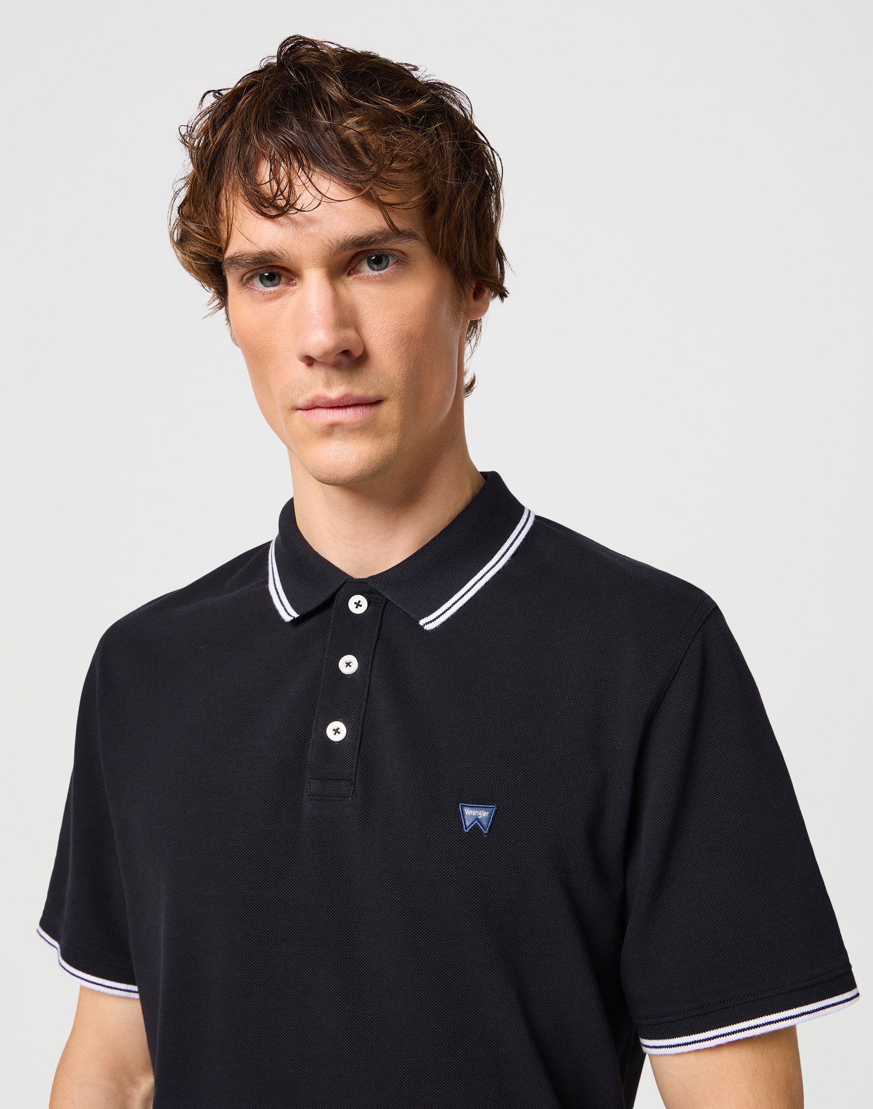 Polo Shirt in Black Polos Wrangler