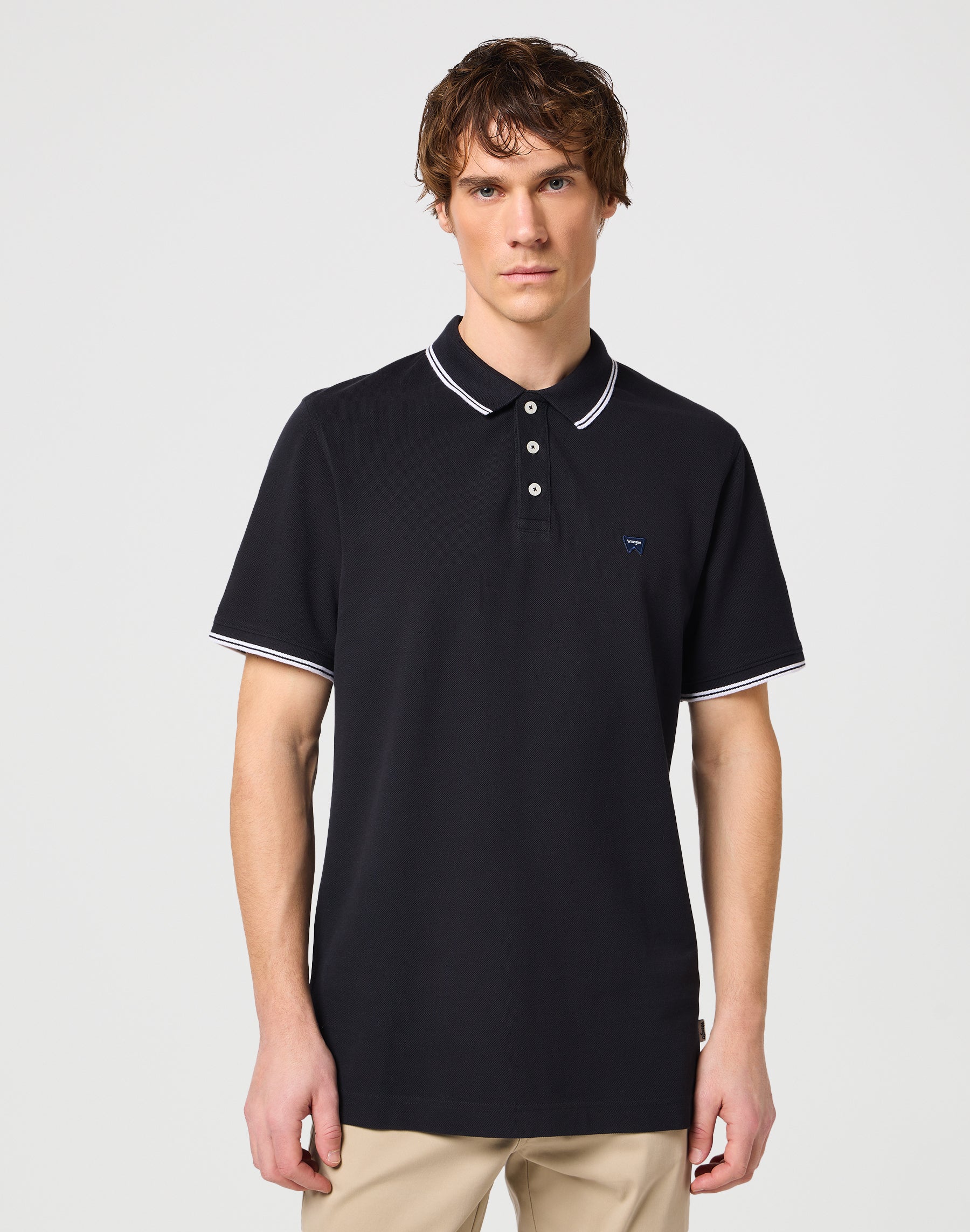 Polo Shirt in Black Polos Wrangler