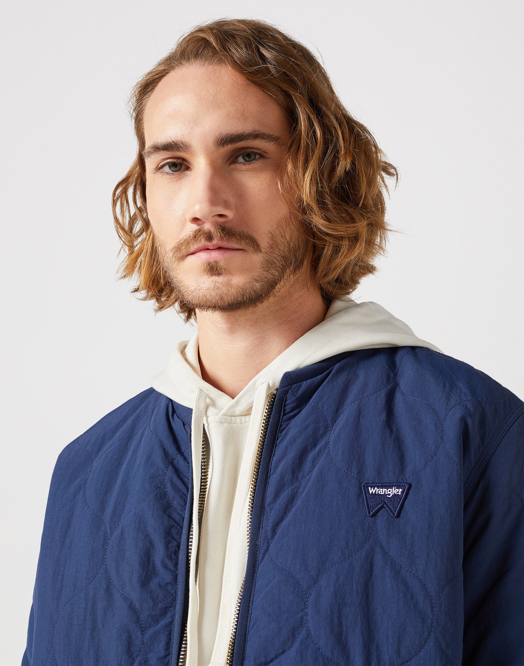 Puffer Jacket in Black Iris Jackets Wrangler