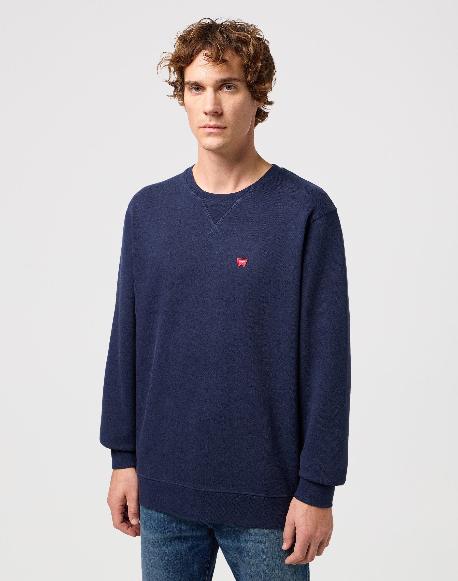 Sign Off Crew in Navy Sweatshirts Wrangler