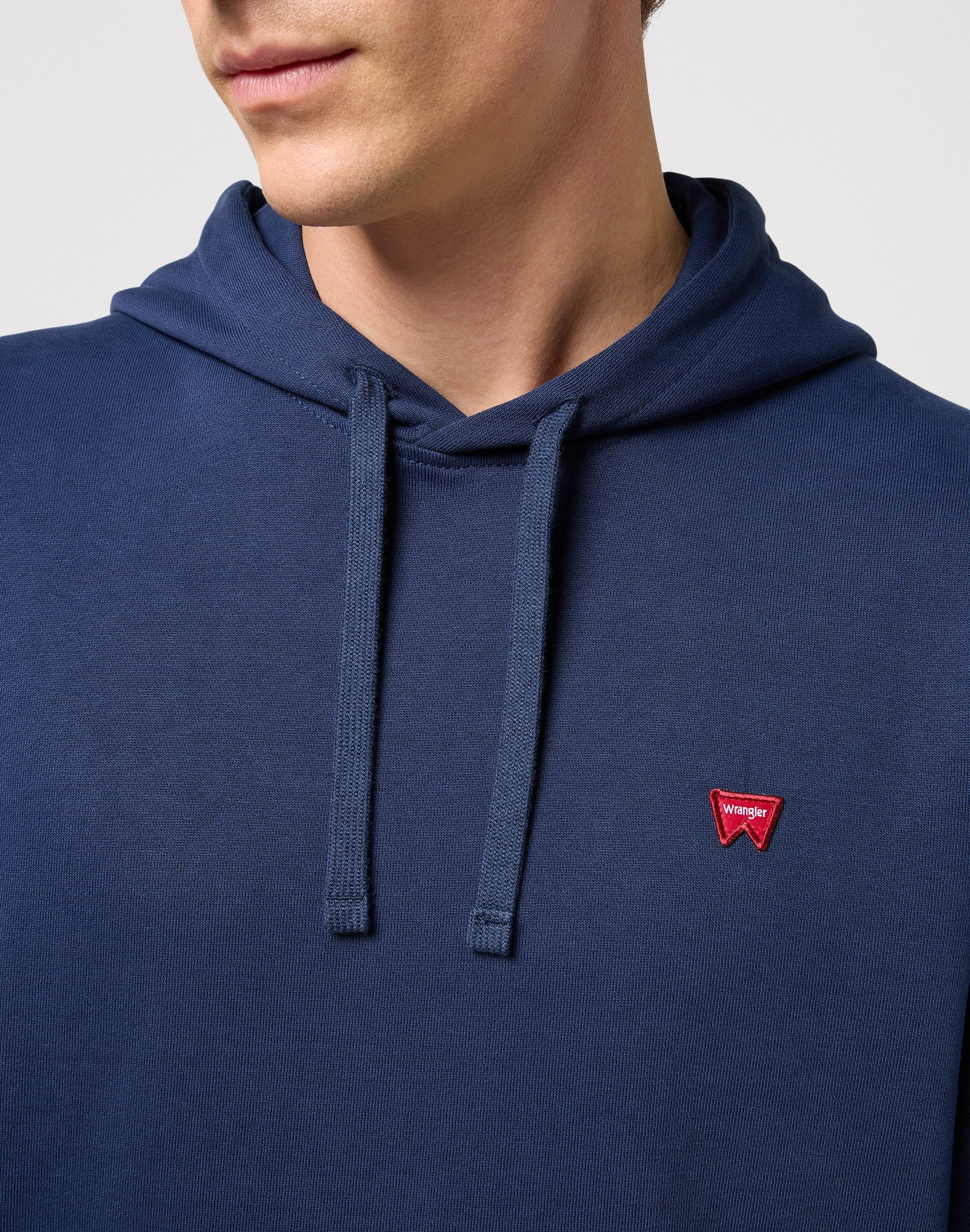 Sign Off Hoodie in Navy Wrangler hoodie