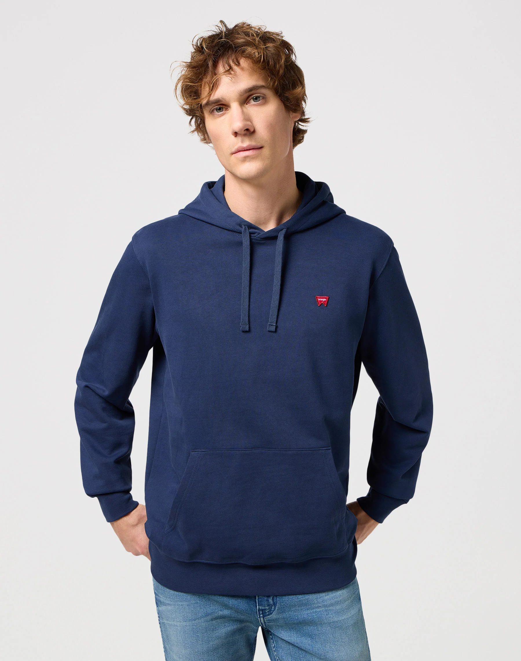 Sign Off Hoodie in Navy Wrangler hoodie