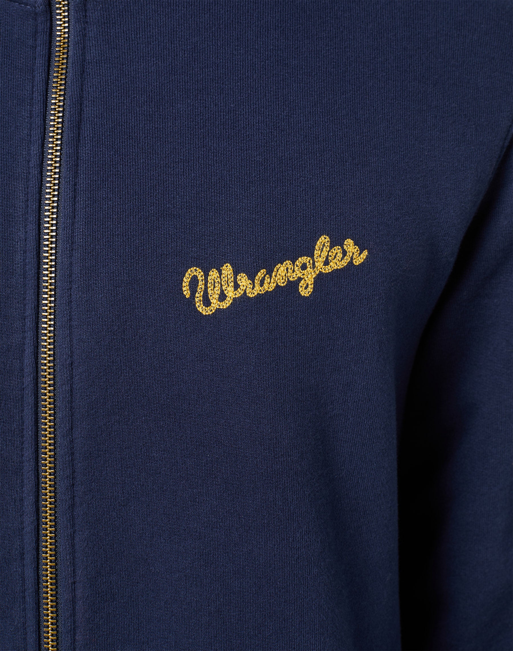 Funnel Neck Zip in Navy Sweat Jackets Wrangler
