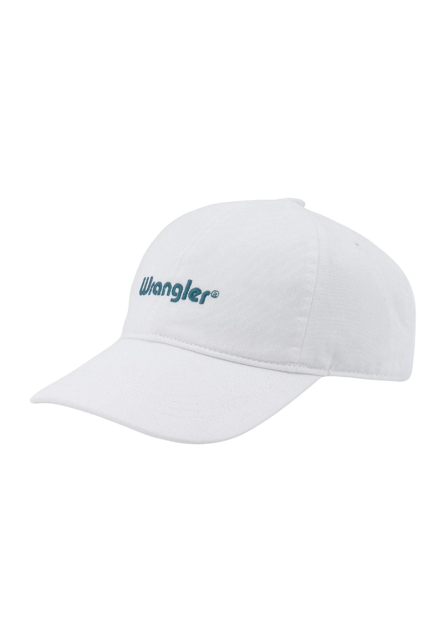Washed Logo Cap in White Caps Wrangler