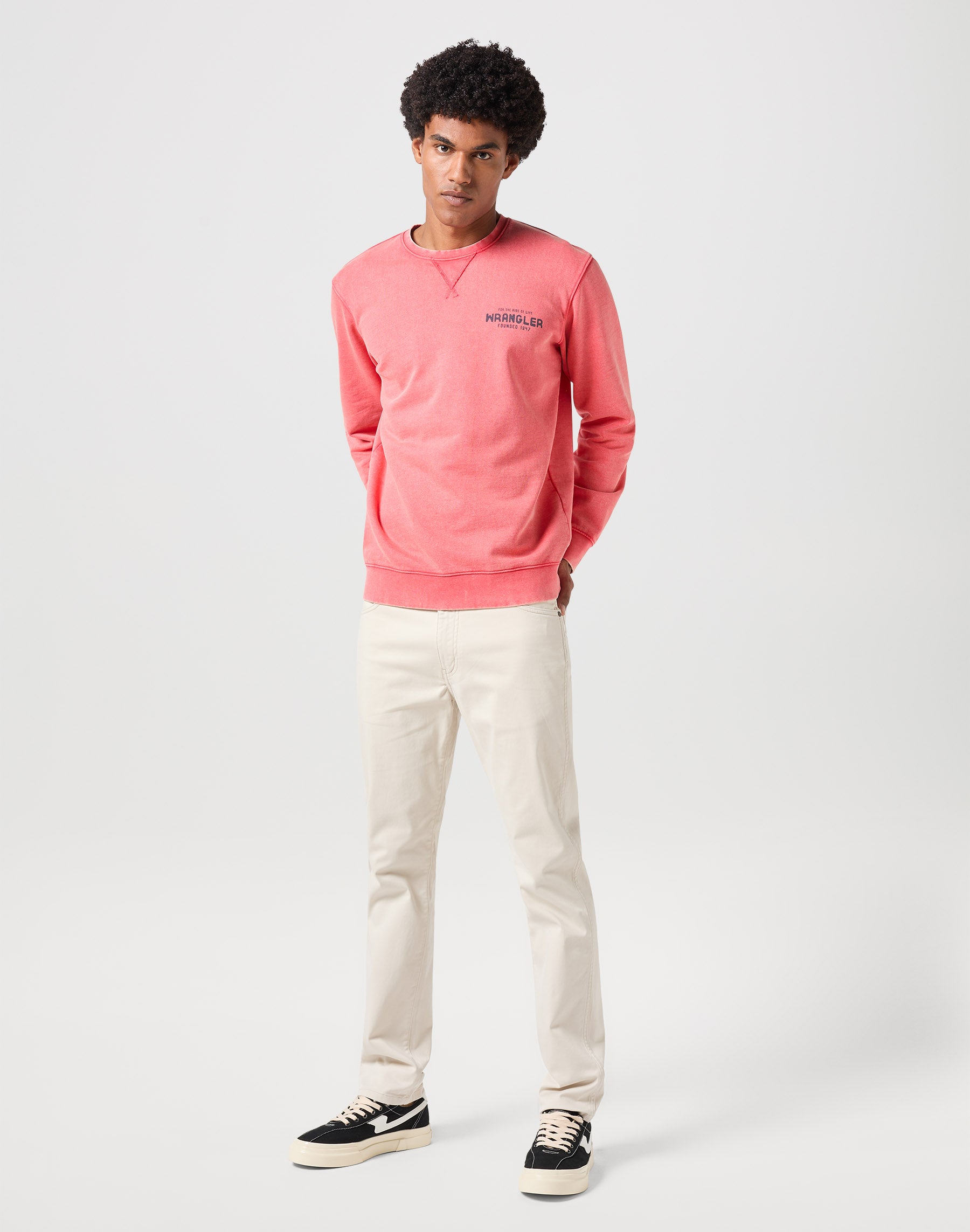 Larston in Stone pants Wrangler