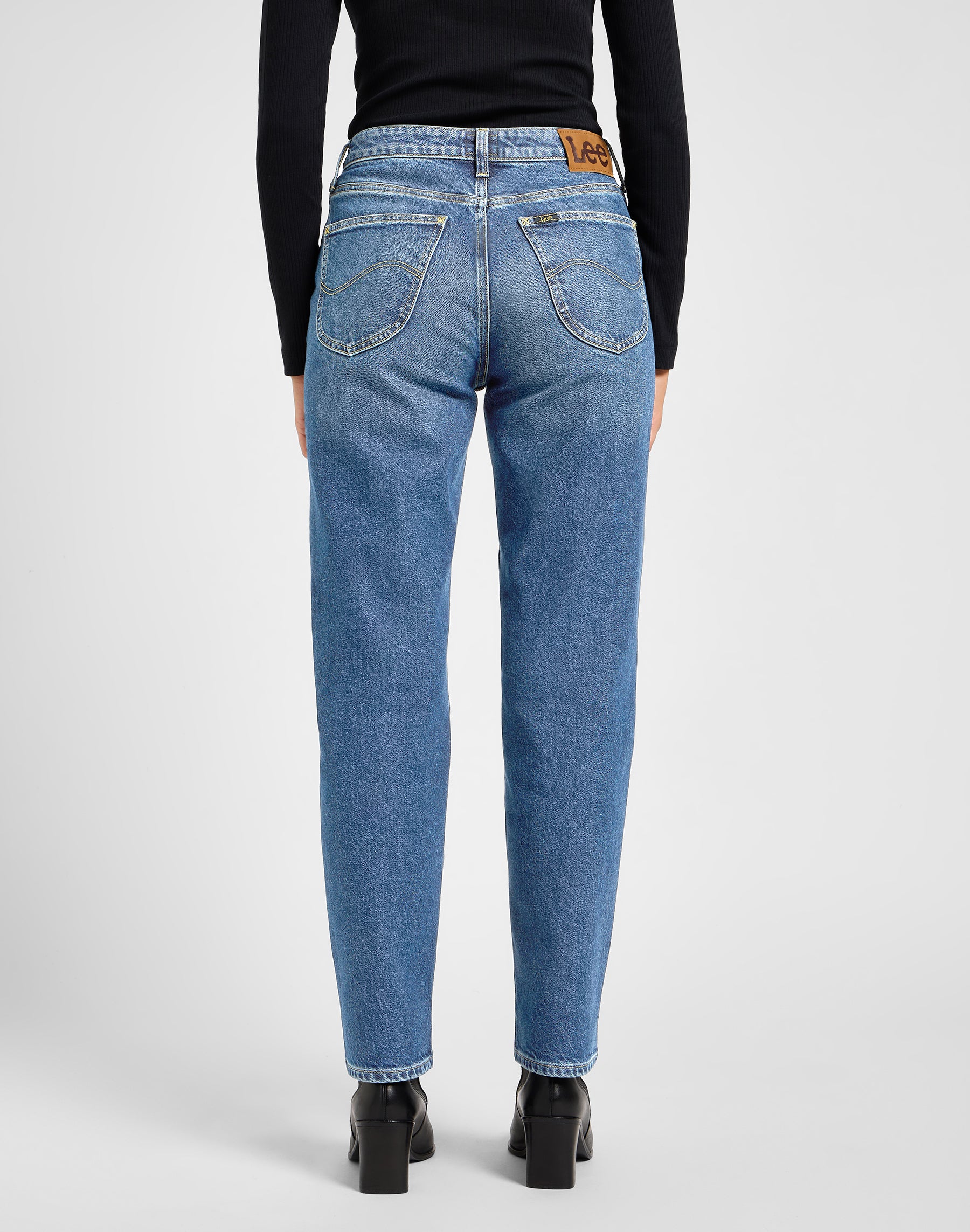 Carol in classic denim jeans Lee