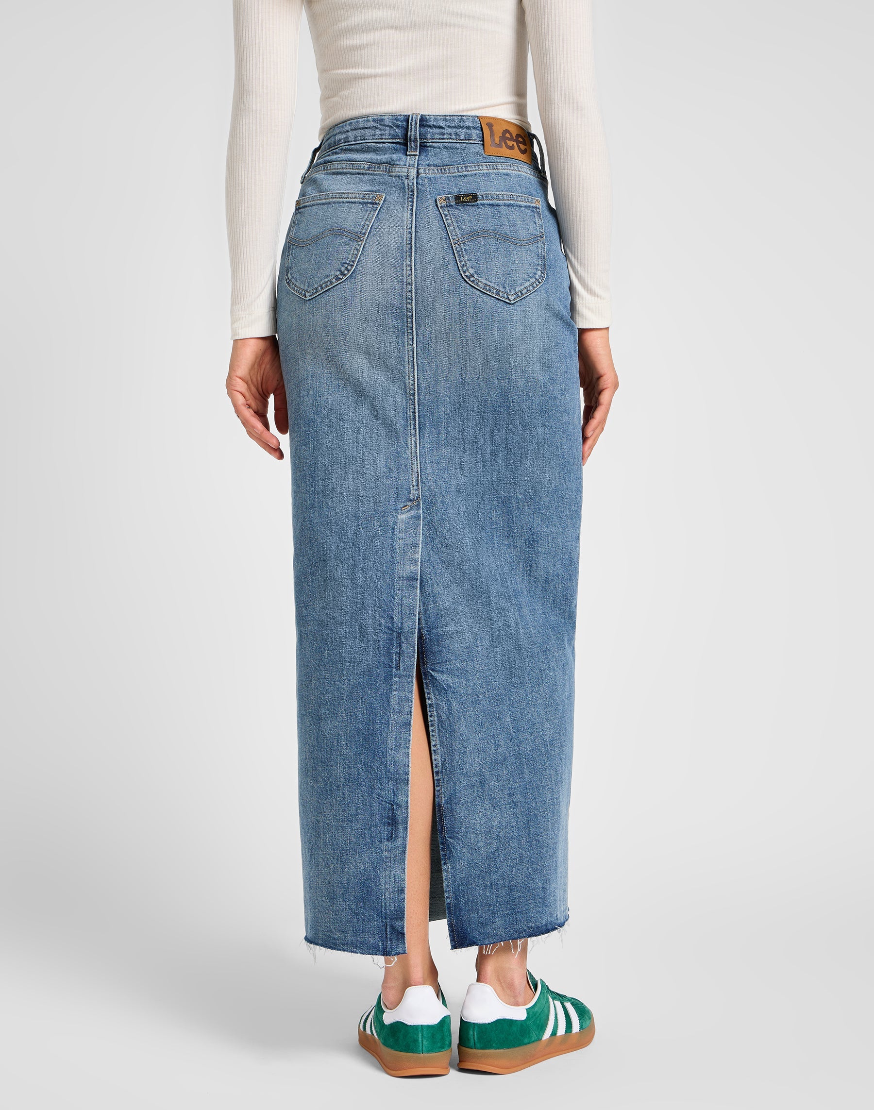 Back Slit Maxi Skirt in Set Free Skirts Lee