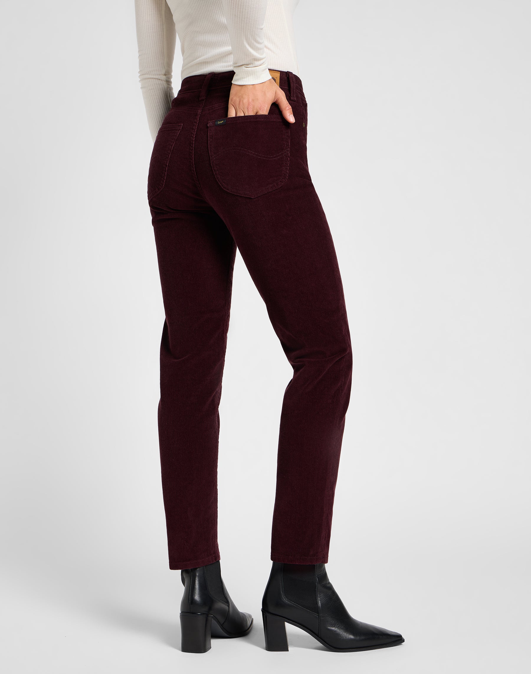 Carol in Velvet Beet pants Lee