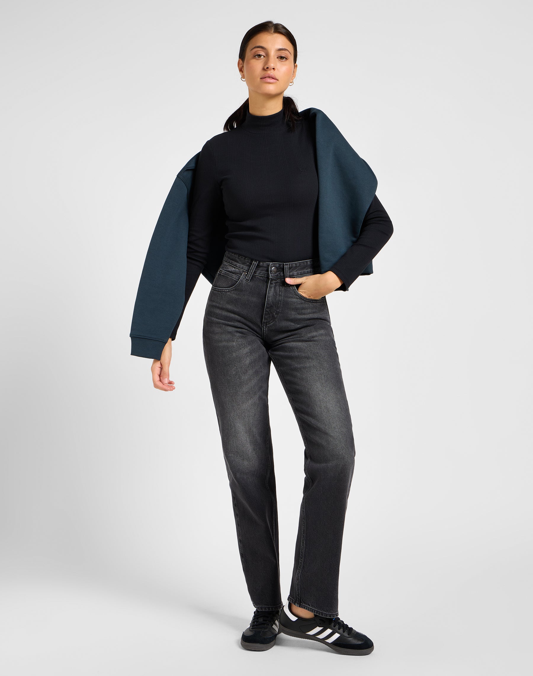 Rider Classic in Charred Black Jeans Lee