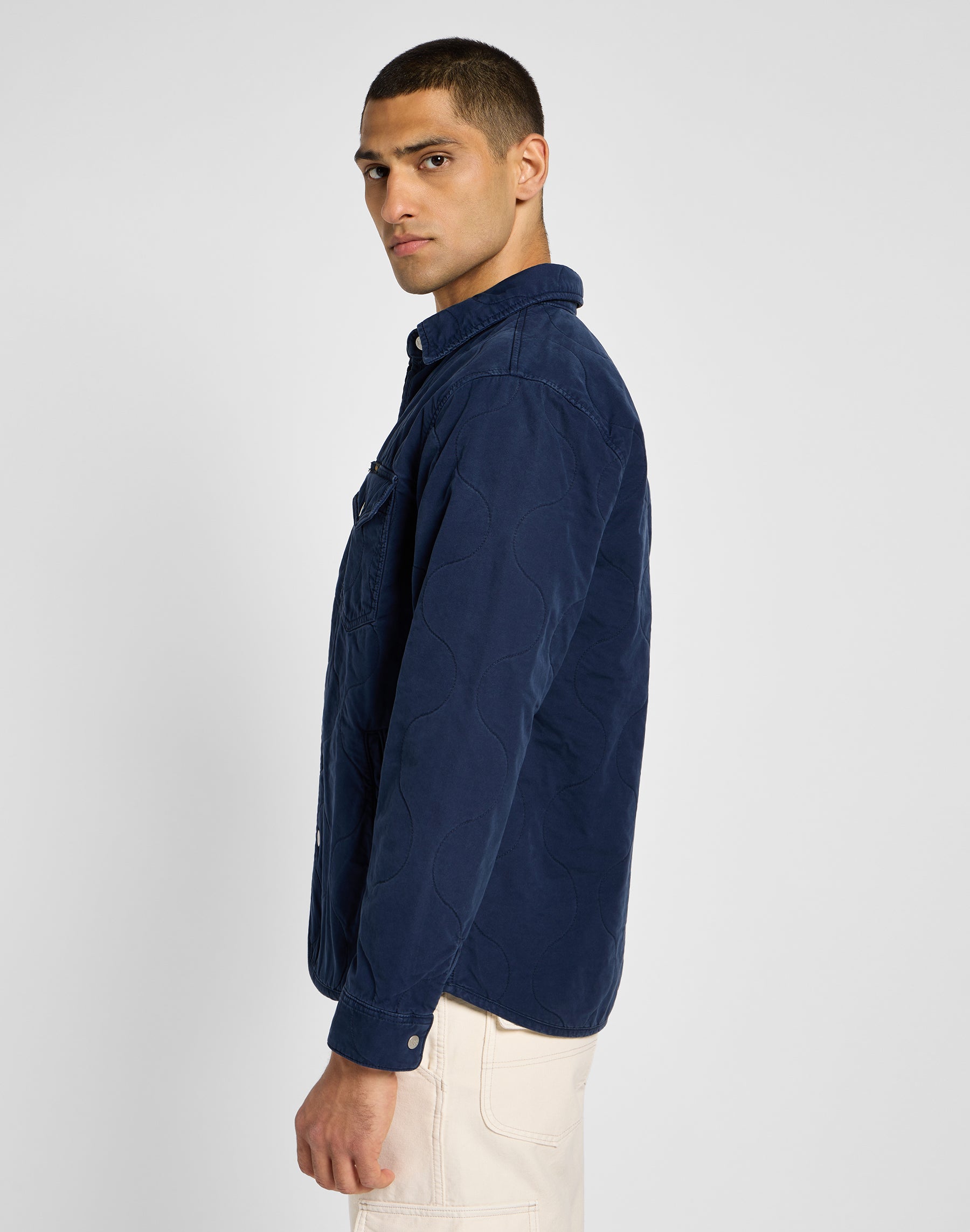 Quilted Shirt Jacket in Mood Indigo Jackets Lee