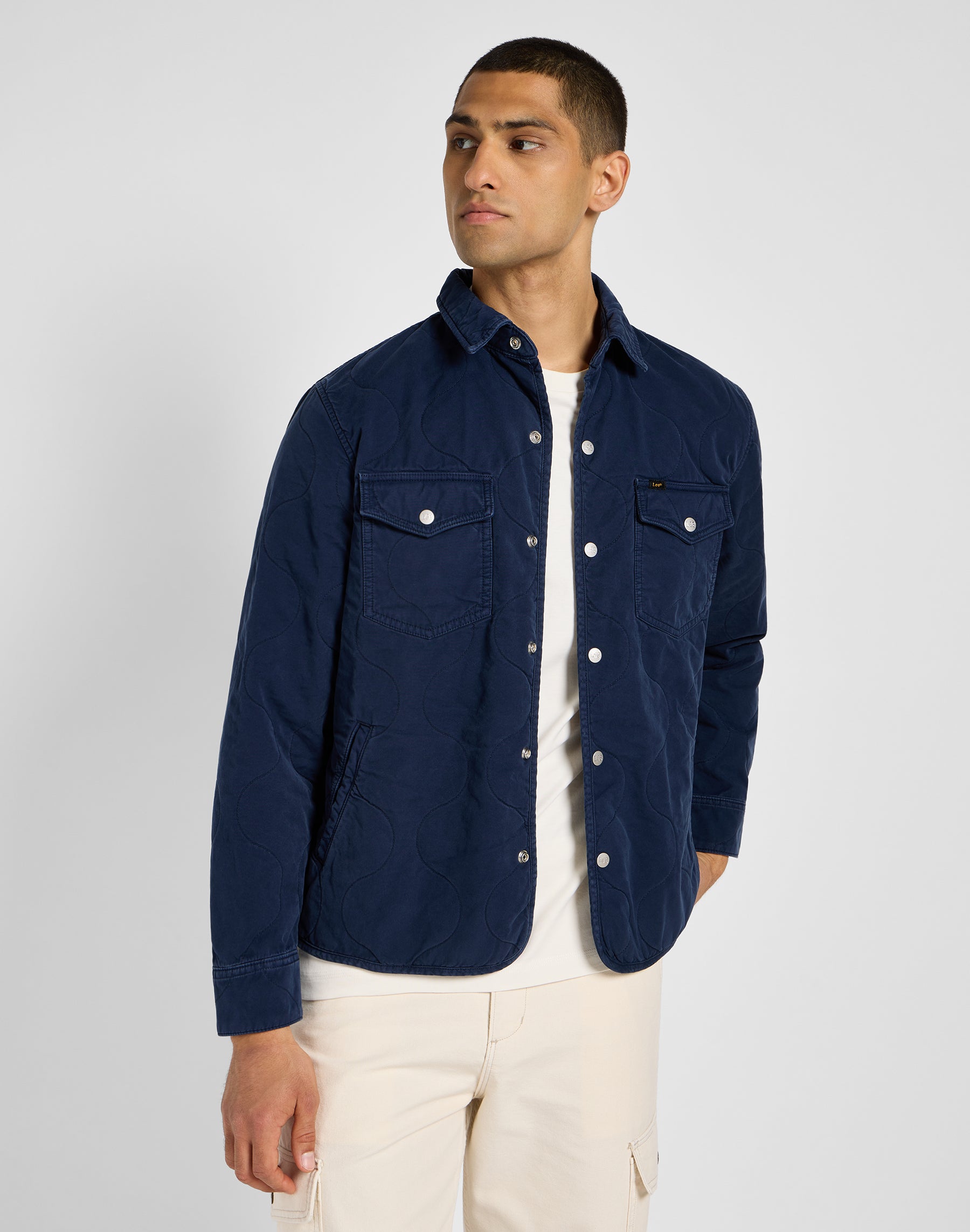 Quilted Shirt Jacket in Mood Indigo Jackets Lee