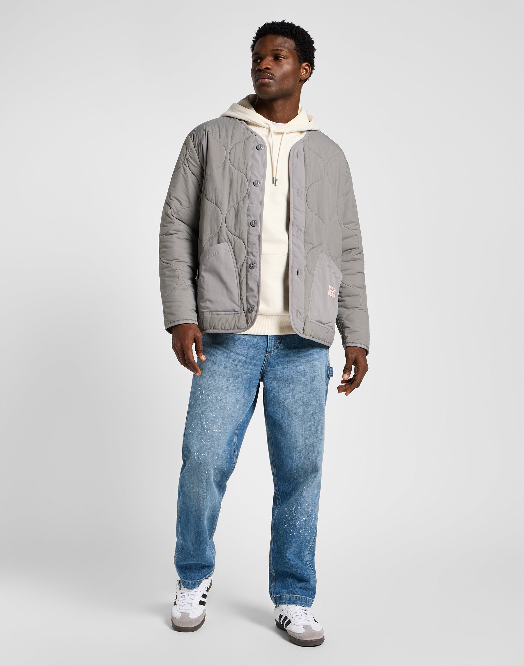 Quilted Liner Jacket in Hd Lee Gray Jackets Lee