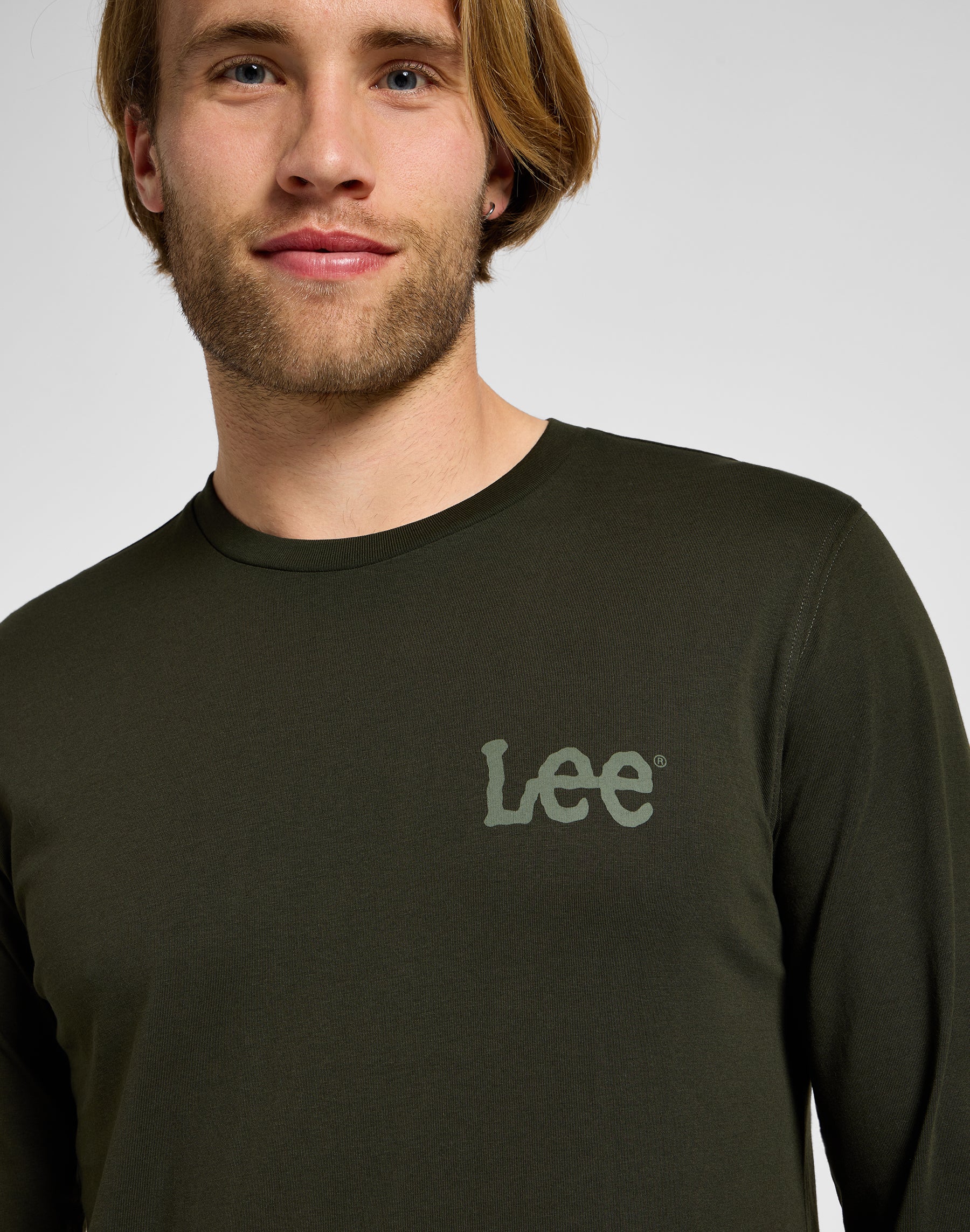 Longsleeves Med Woblly Lee in Olive Night Sweatshirts Lee