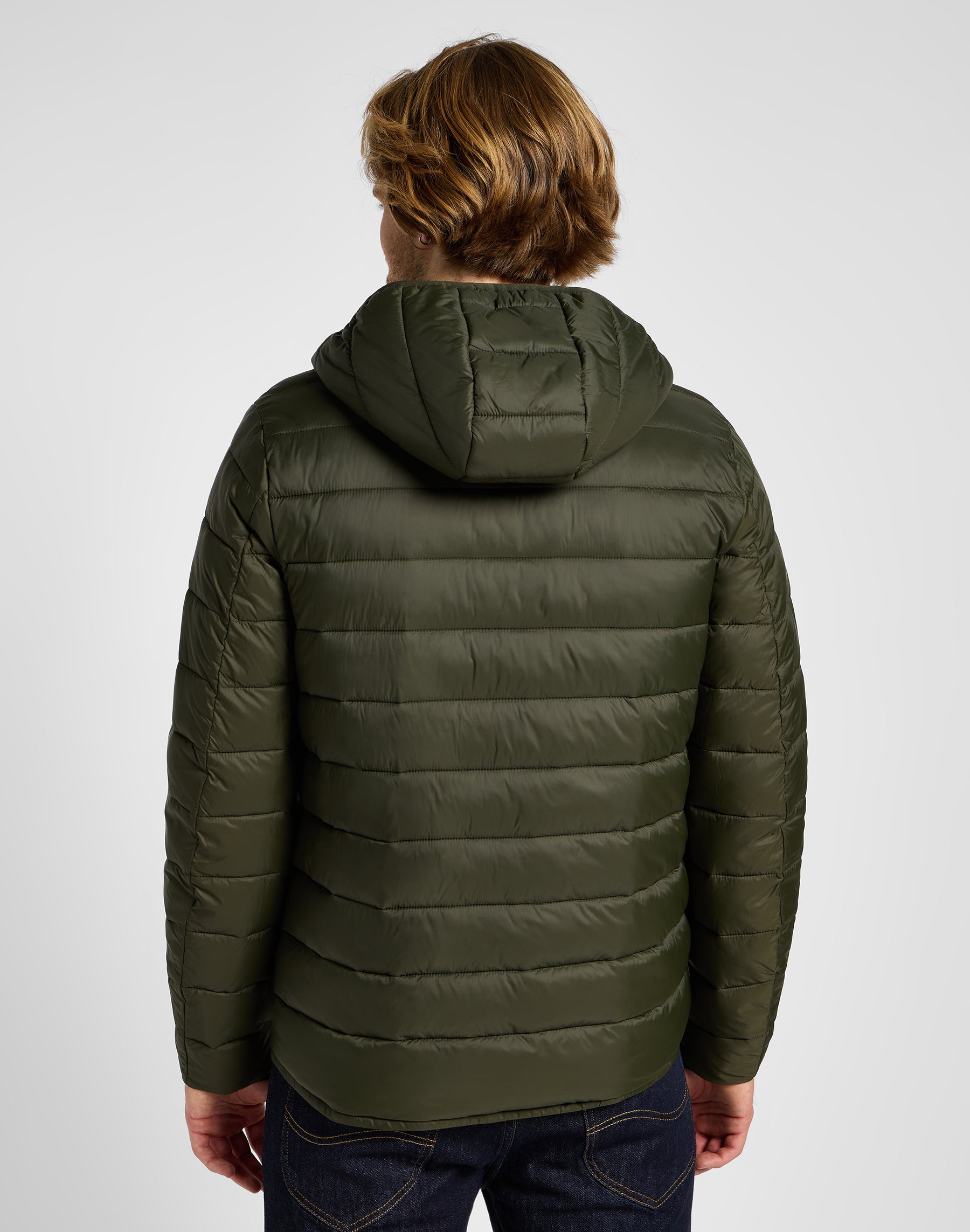 Light Puffer Jacket in Olive Night Jackets Lee
