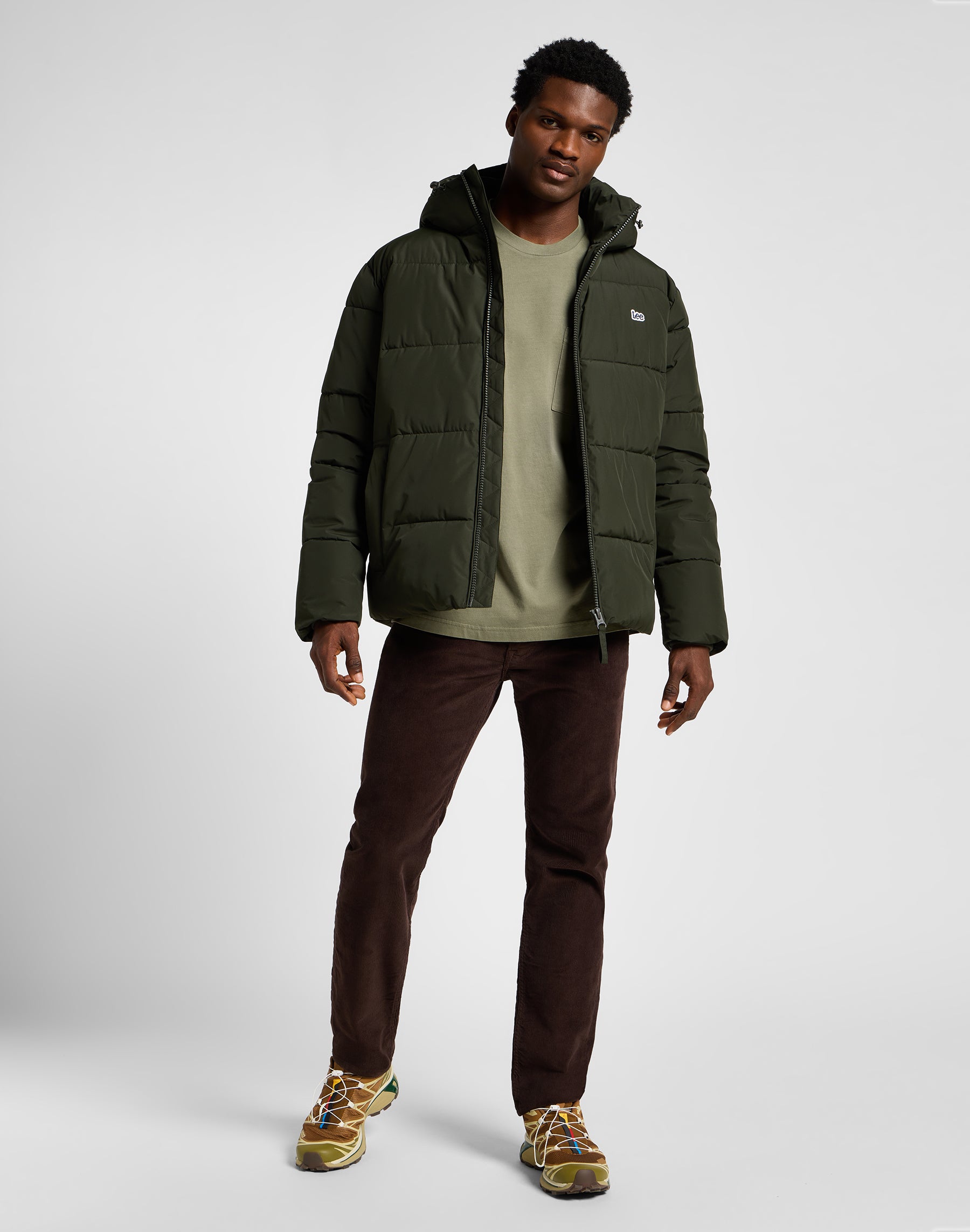 Puffer Jacket in Olive Night Jackets Lee