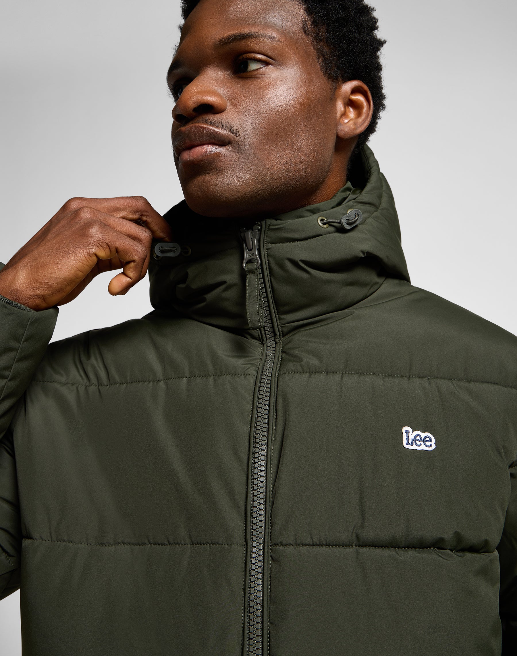 Puffer Jacket in Olive Night Jackets Lee