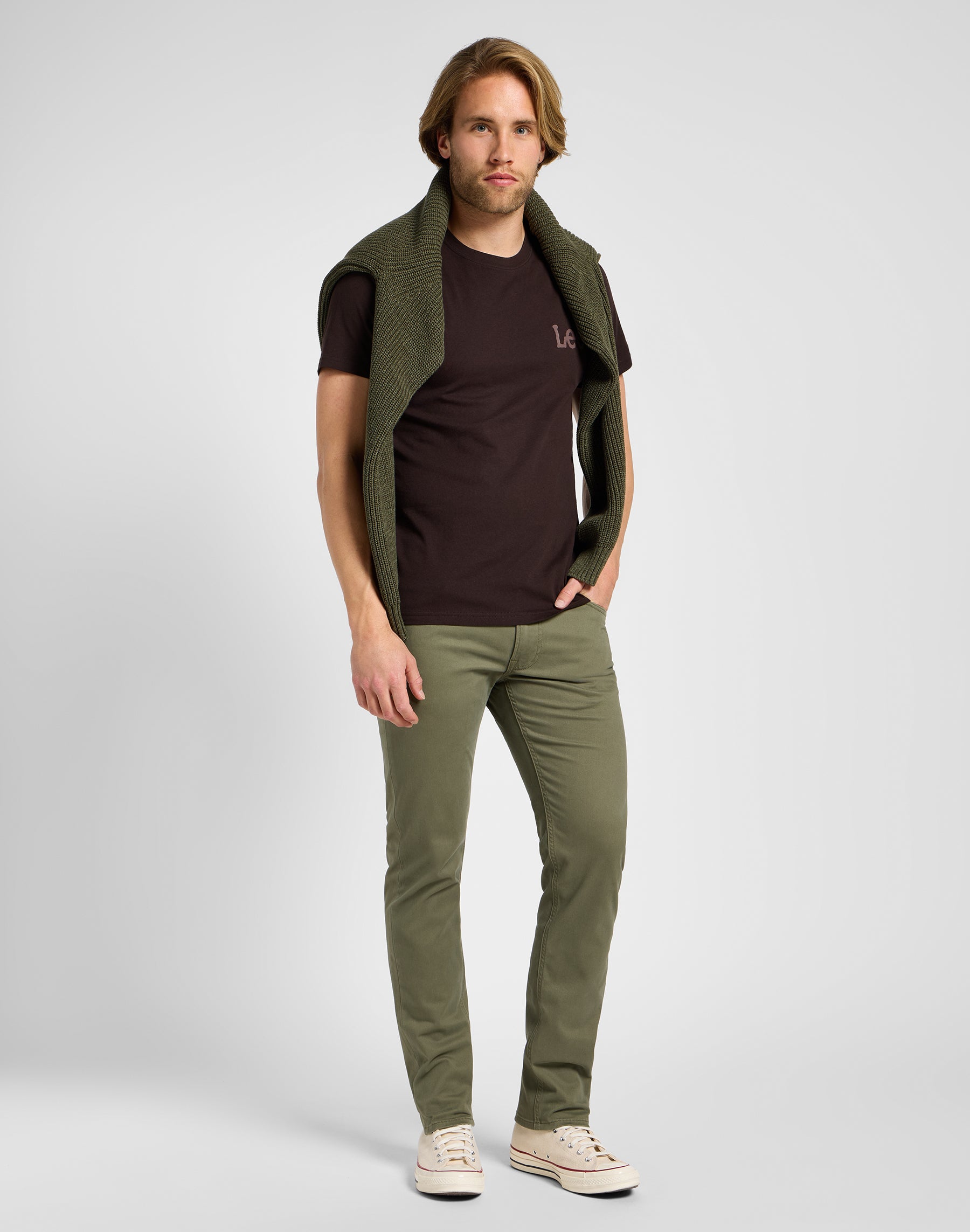 Daren Zip Fly in Mercantile Green pants Lee