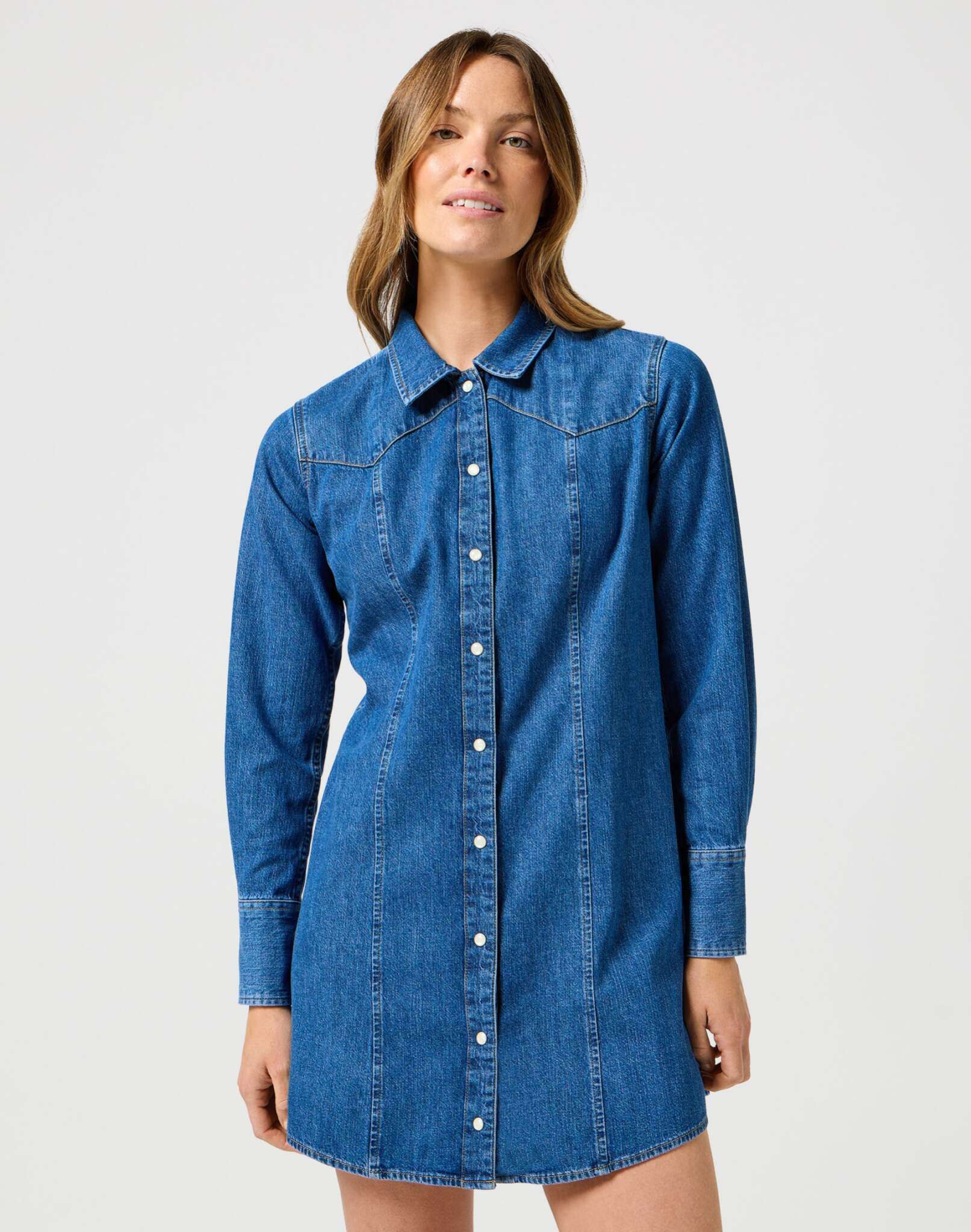 Reg Denim Dress in Petrified Dresses Wrangler