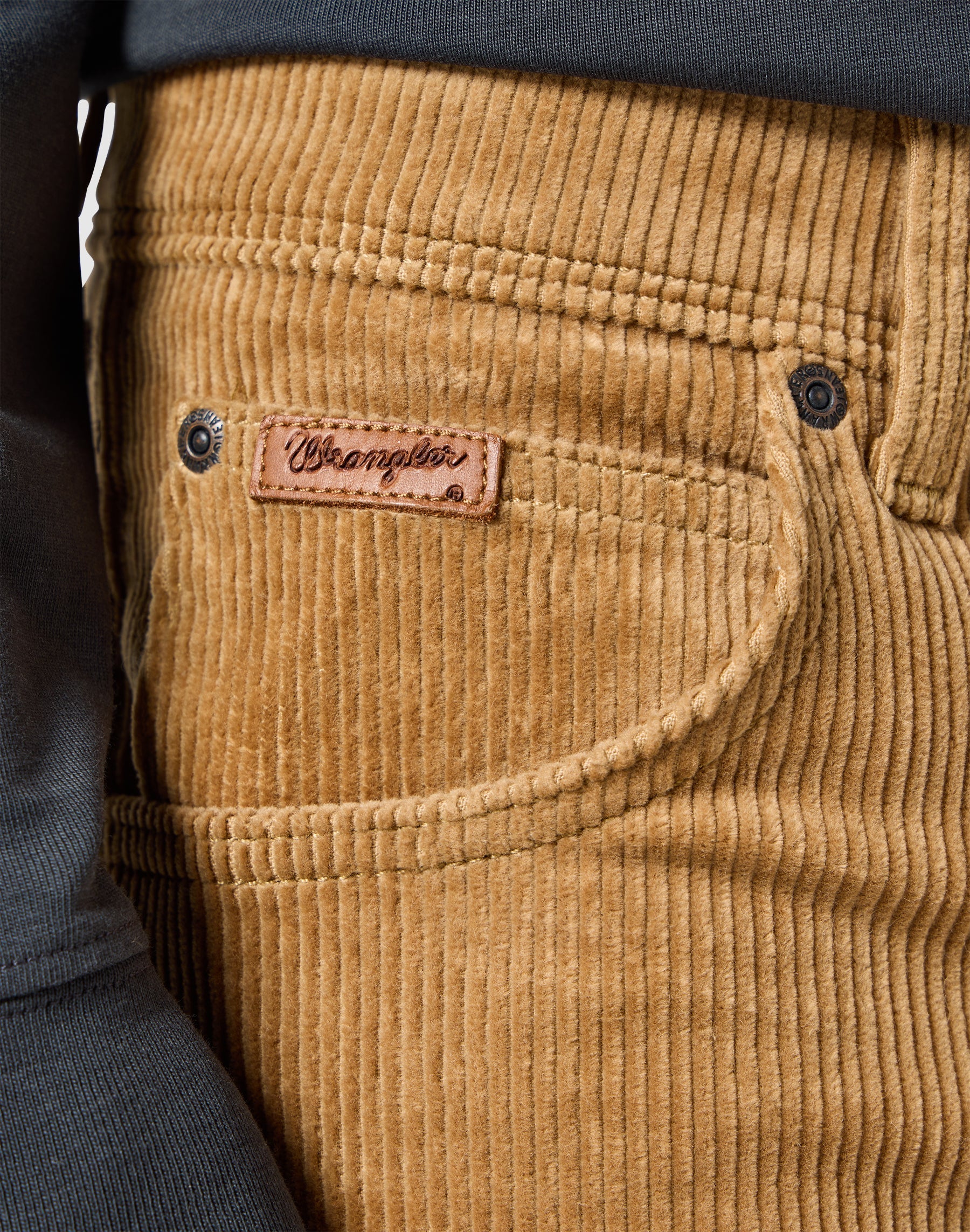 Texas in Tigers Eye pants Wrangler
