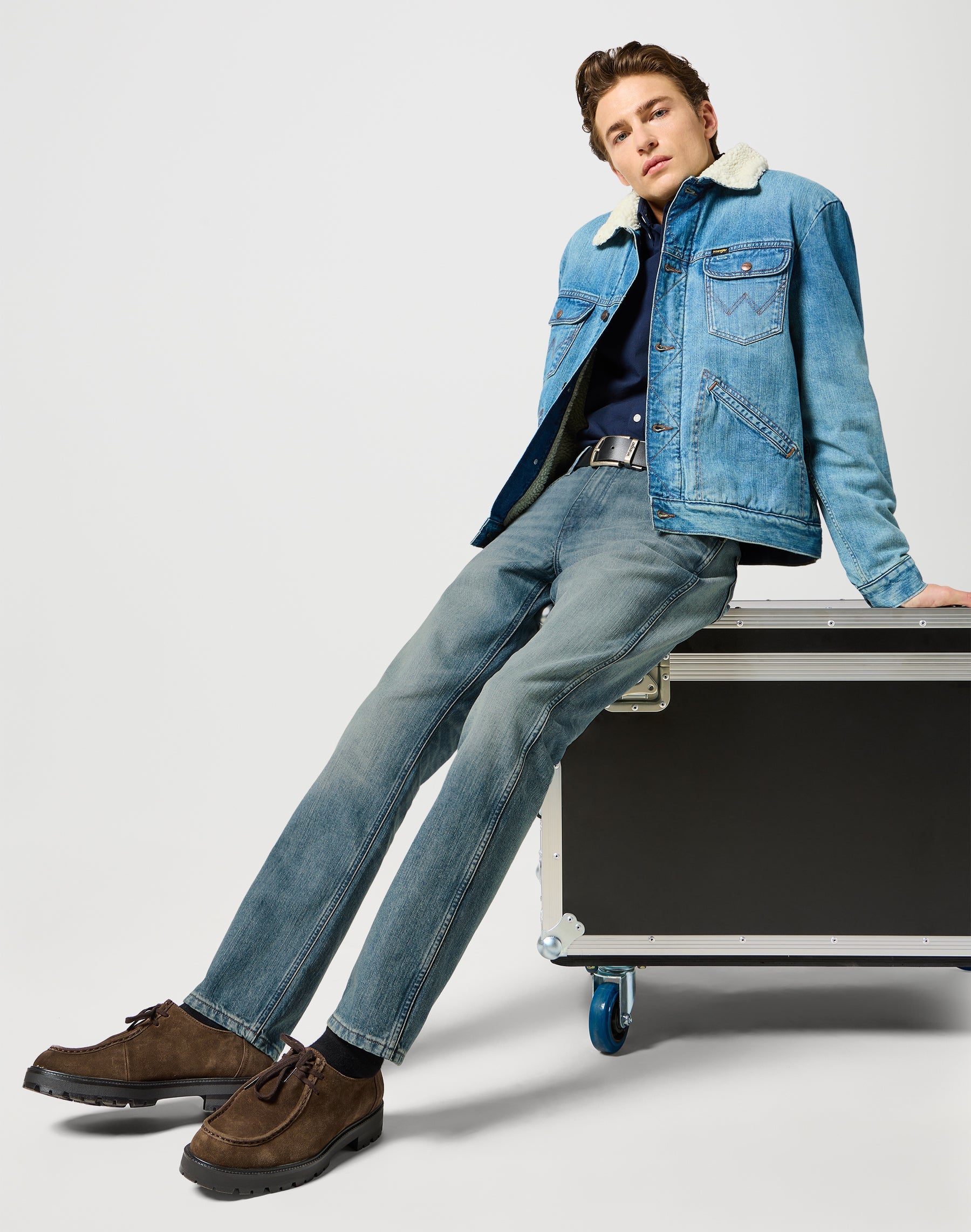 Greensboro in sage wash jeans Wrangler