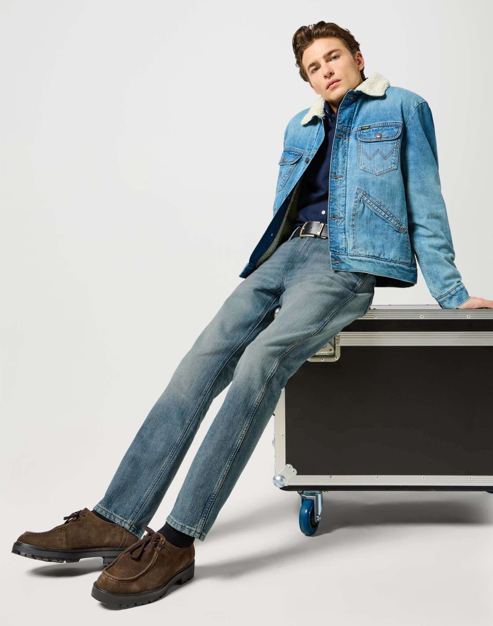 Greensboro in sage wash jeans Wrangler