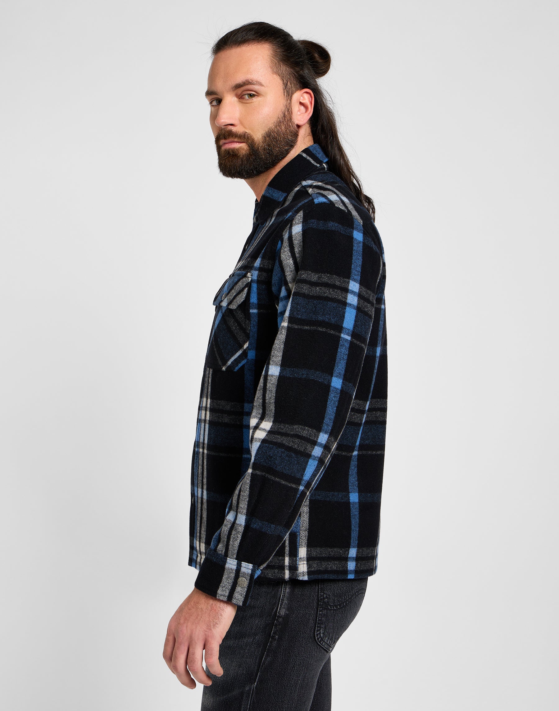 101 Wool Overshirt in Black Shirts Lee