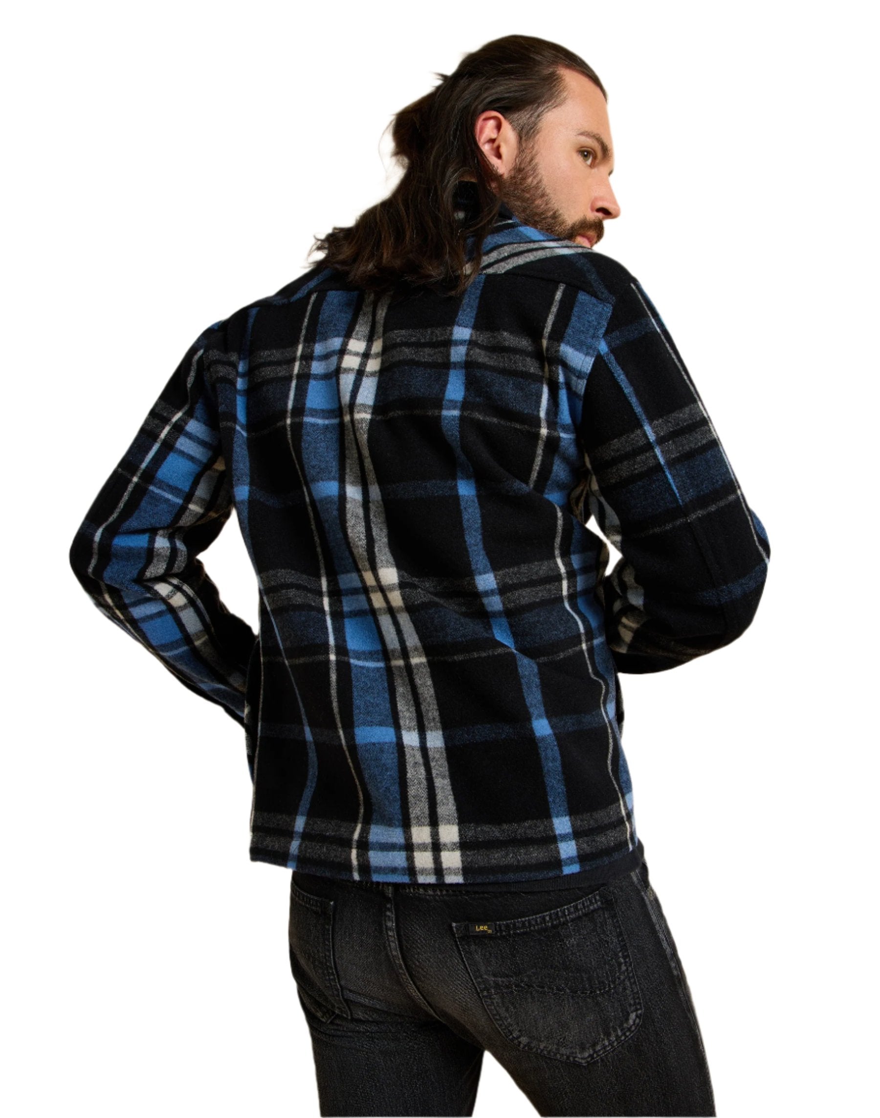 101 Wool Overshirt in Black Shirts Lee