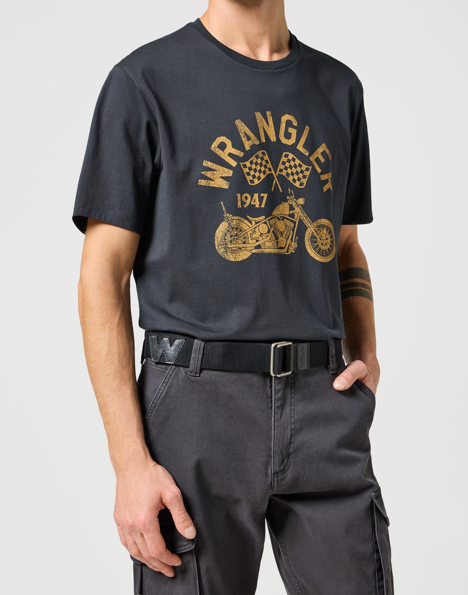 Webbing Belt in Black Belt Wrangler