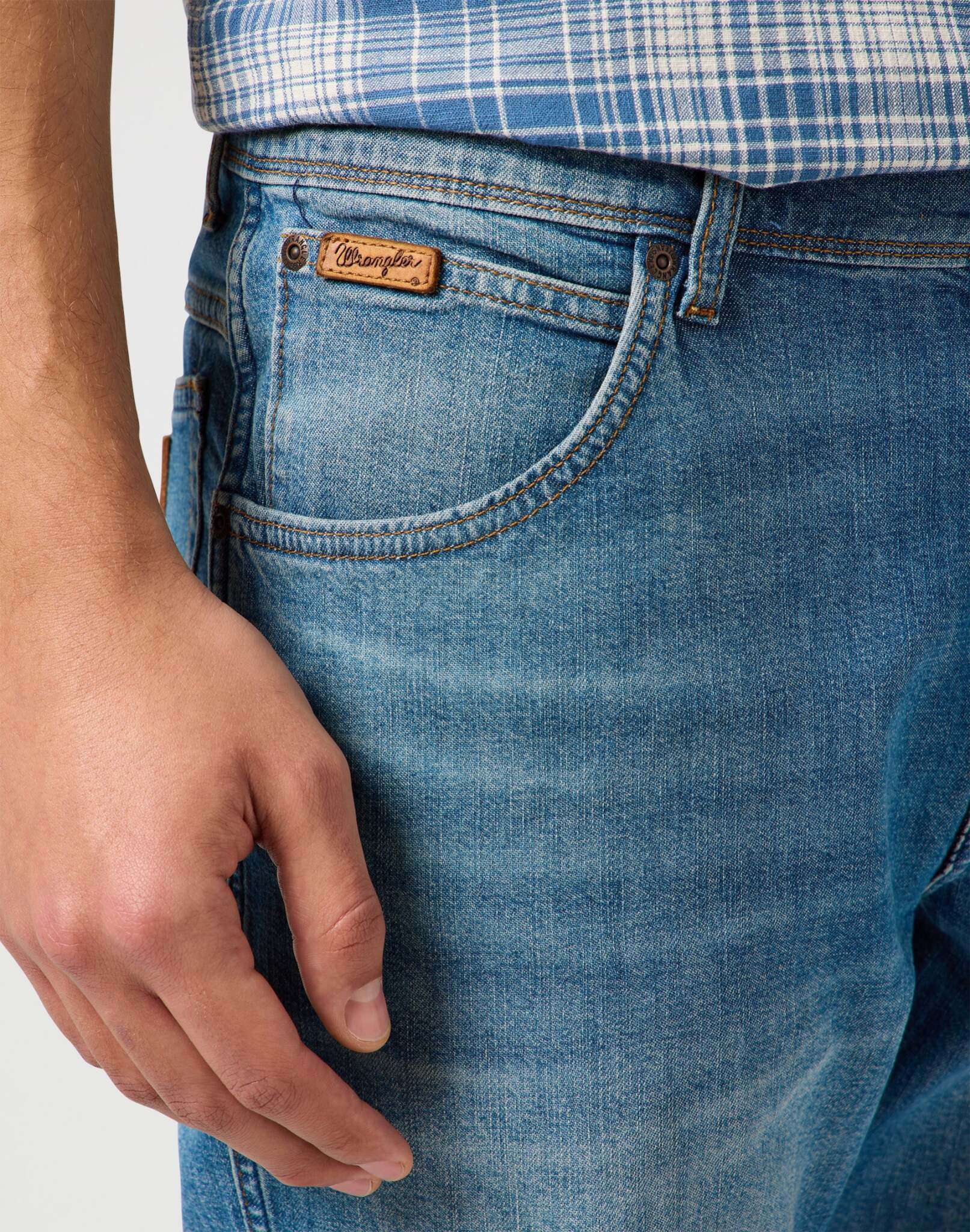 Texas Shorts in Ocean Surge denim shorts Wrangler