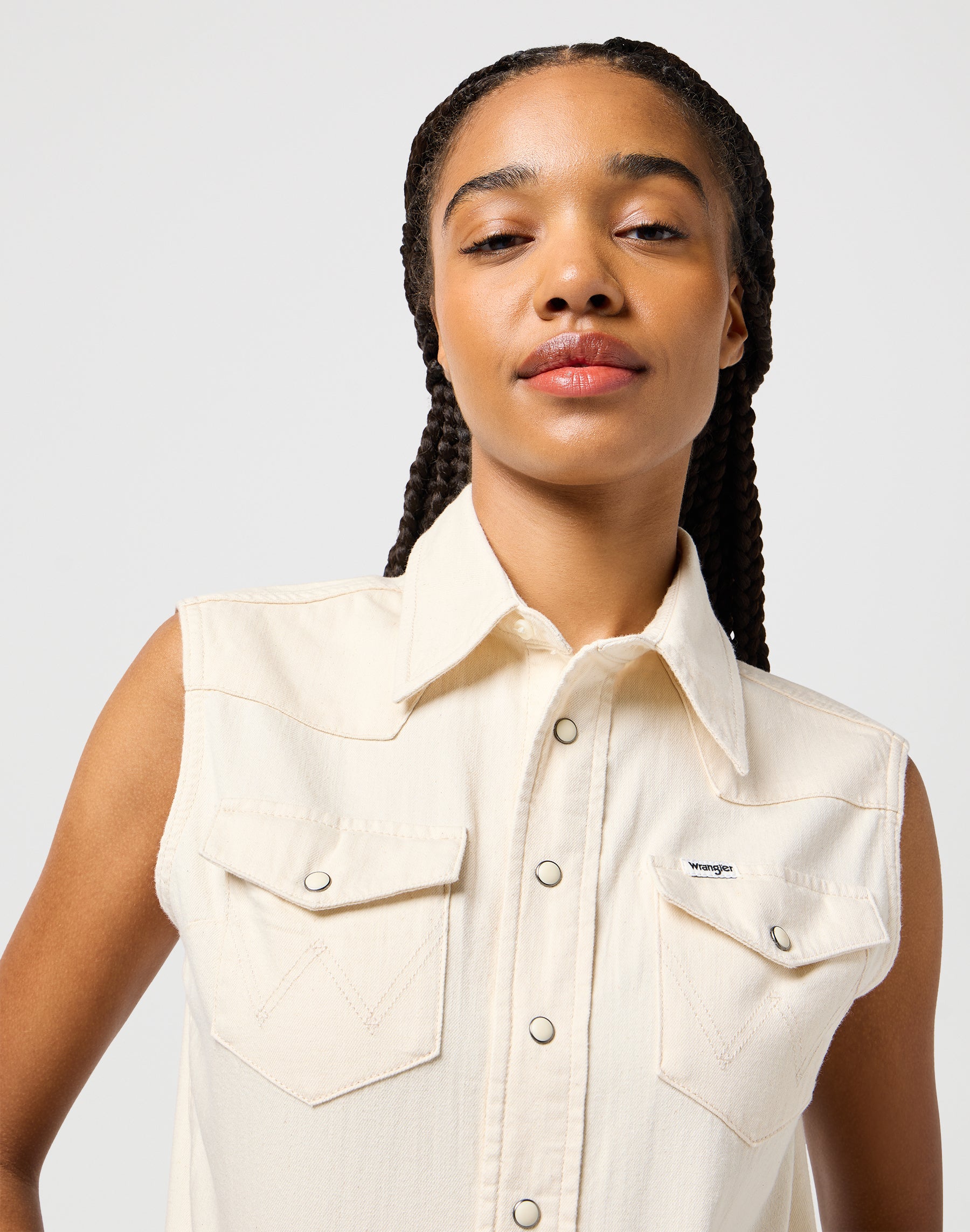 Sleeveless Dress in Natural Dresses Wrangler