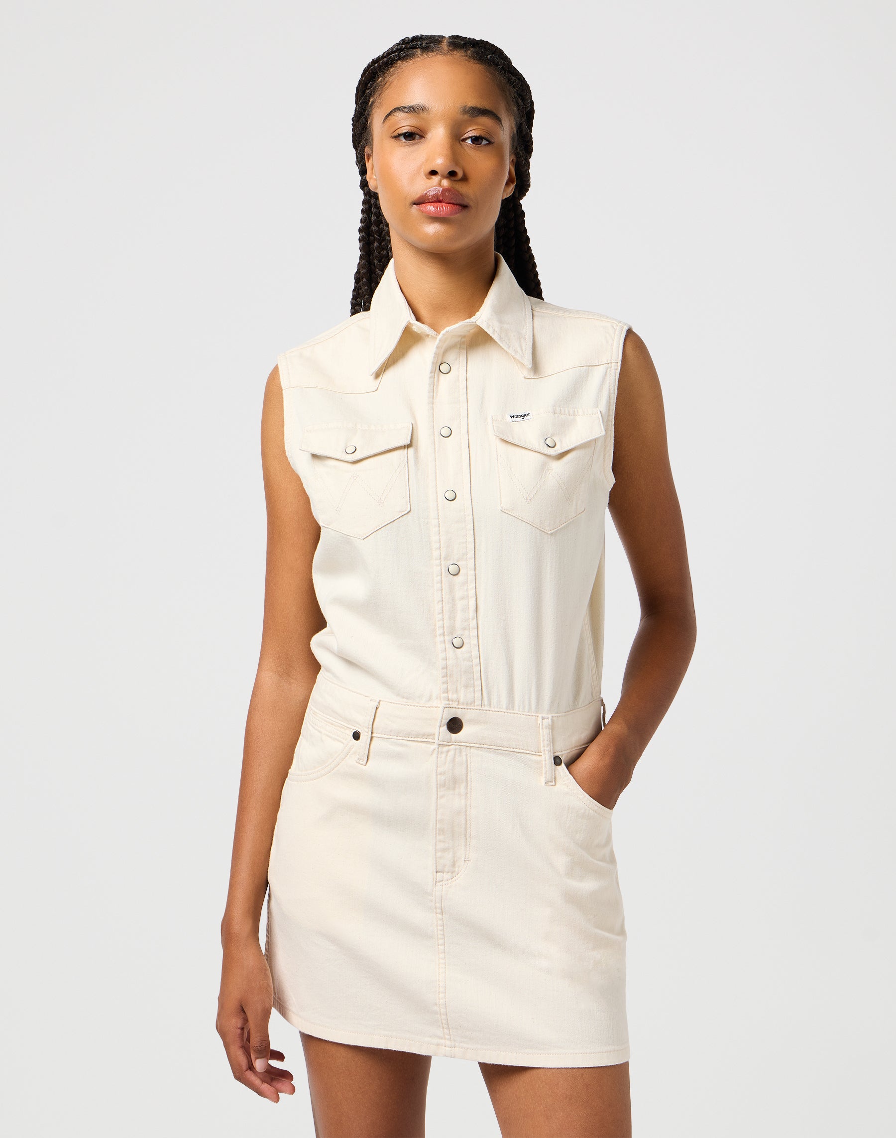 Sleeveless Dress in Natural Dresses Wrangler
